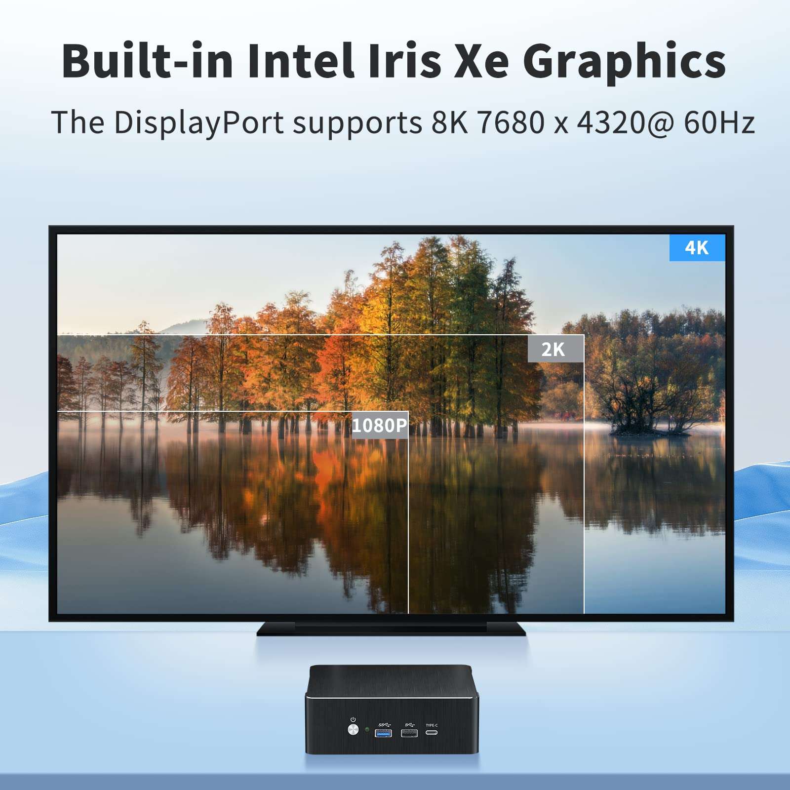 msecore Mini PC with Core i9-12900H, 14 Cores Upto 5.0GHz, 32G RAM 1T Pcie 4.0 SSD Desktop Computer, Dual LAN, Wi-Fi 6e, 1*DisplayPort, 1*HDMI, 1*USB-C Triple Display, VESA, Windows 11 Pro 4