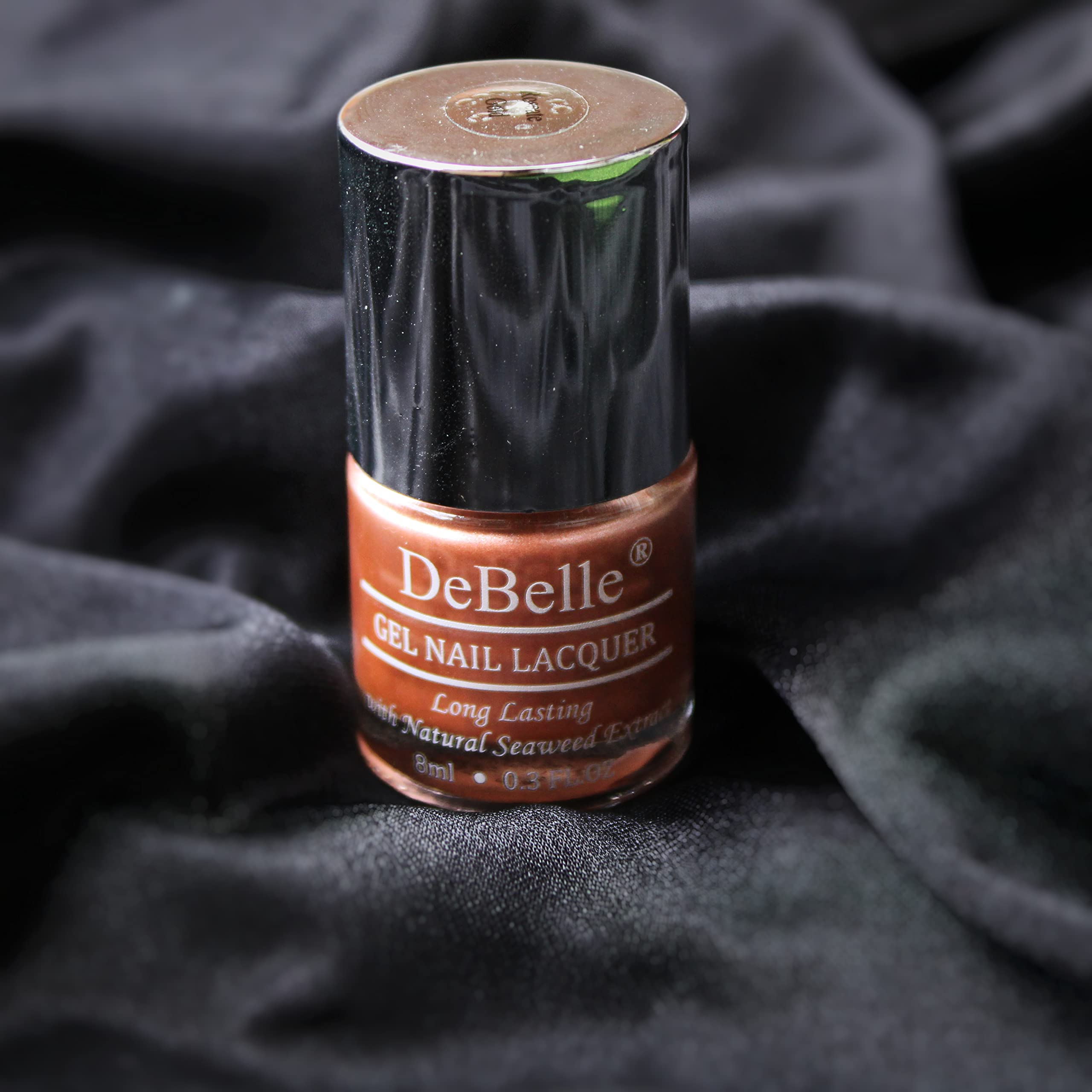 DeBelle Gel Nail Polish - Roseate Gold (Metallic Rose Gold), 8 ml Enriched with natural Seaweed Extract, cruelty Free, Toxic Free 3