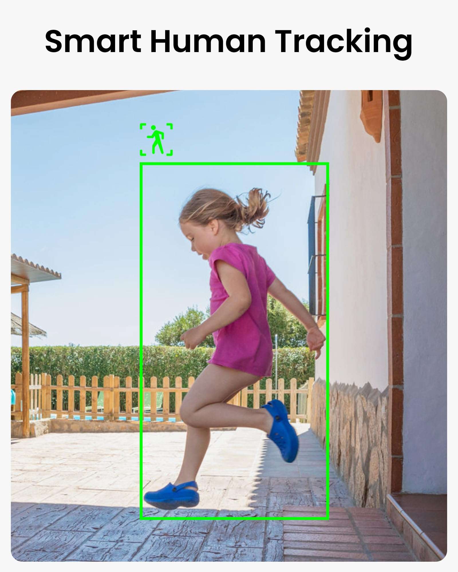 ZOSI C296 3K 5MP Add-on PoE PT Camera Outdoor, Starlight Night Vision, AI Face Human Vehicle Detection, 2-Way Talk, Auto Track, Pan/Tilt, Only Compatible NVR 4