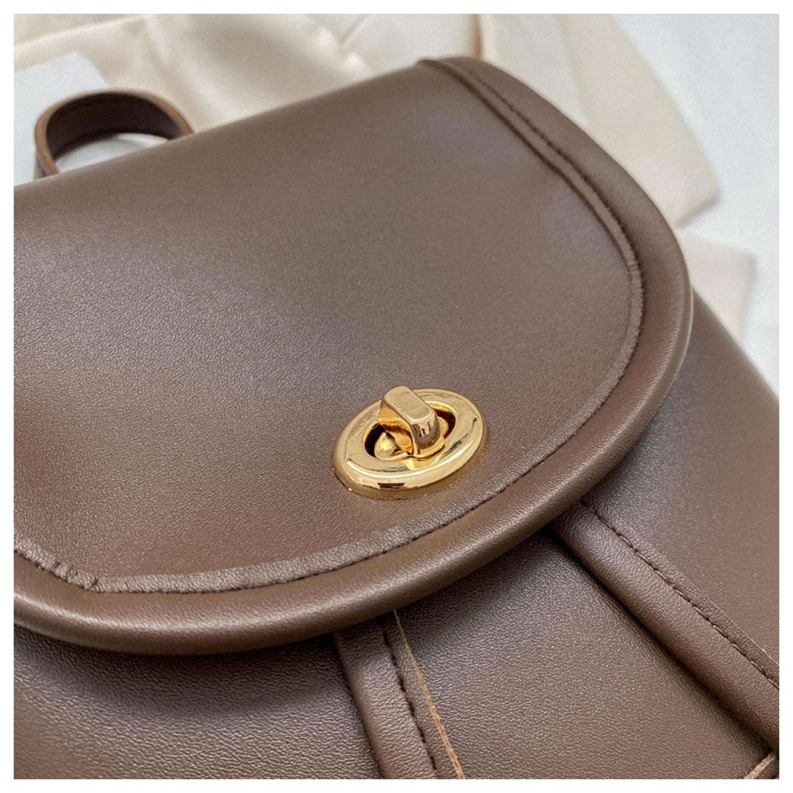 KWBQZGA PU Leather Backpack Purse for Women Anti Theft Travel Backpack Purse Shoulder Handbag (C) 3