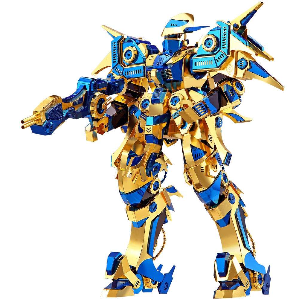 Piececool 3D Metal Puzzles for Adults Mecha Model Kits, Sky Dominator Figure Models Building Kit, Chanllenge 3D Metal Puzzle for Teenagers Stress Relief Toys, Great Birthday Gift, 489Pcs 1