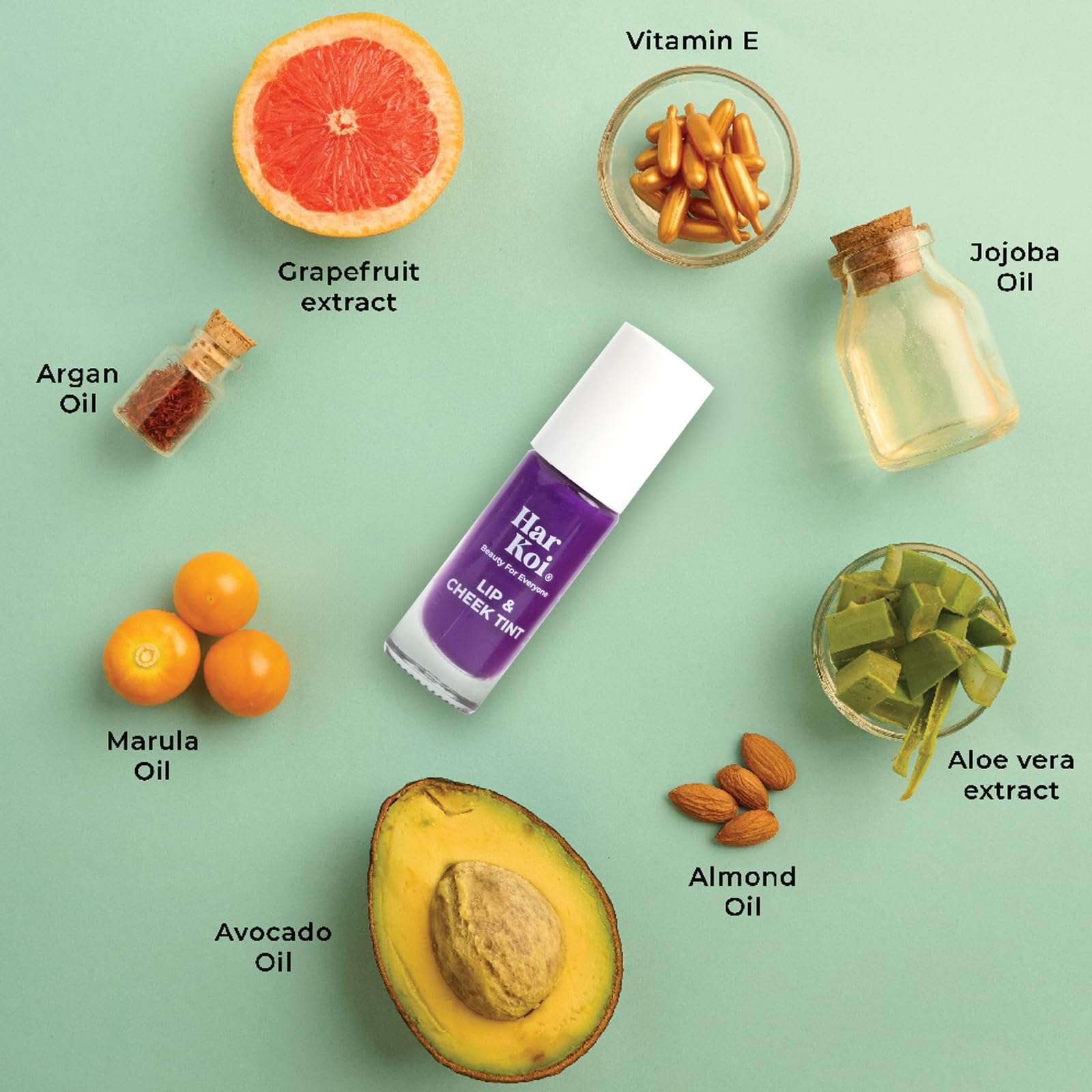 Harkoi Lip & Cheek Tint - 6ml, Moisturizing & Nourishing With Goodness Of Vitamin E, Almond Oil, Vegan & Natural Lip, Cheek & Eyeshadow Long Lasting Tint (BL03 Sunny Purple) 3