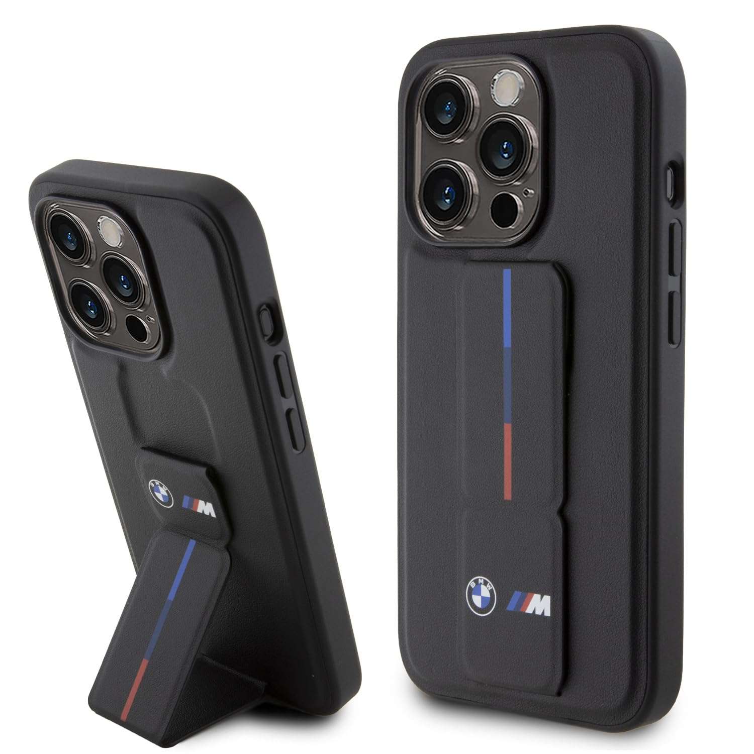 CG MOBILE BMW iPhone 15 Pro Case [Official Licensed] Grip Stand Case with Hot Stamp PU | Protective Case/Cover Designed for iPhone 15 Pro (6.1-Inch) 2023 - Black 1