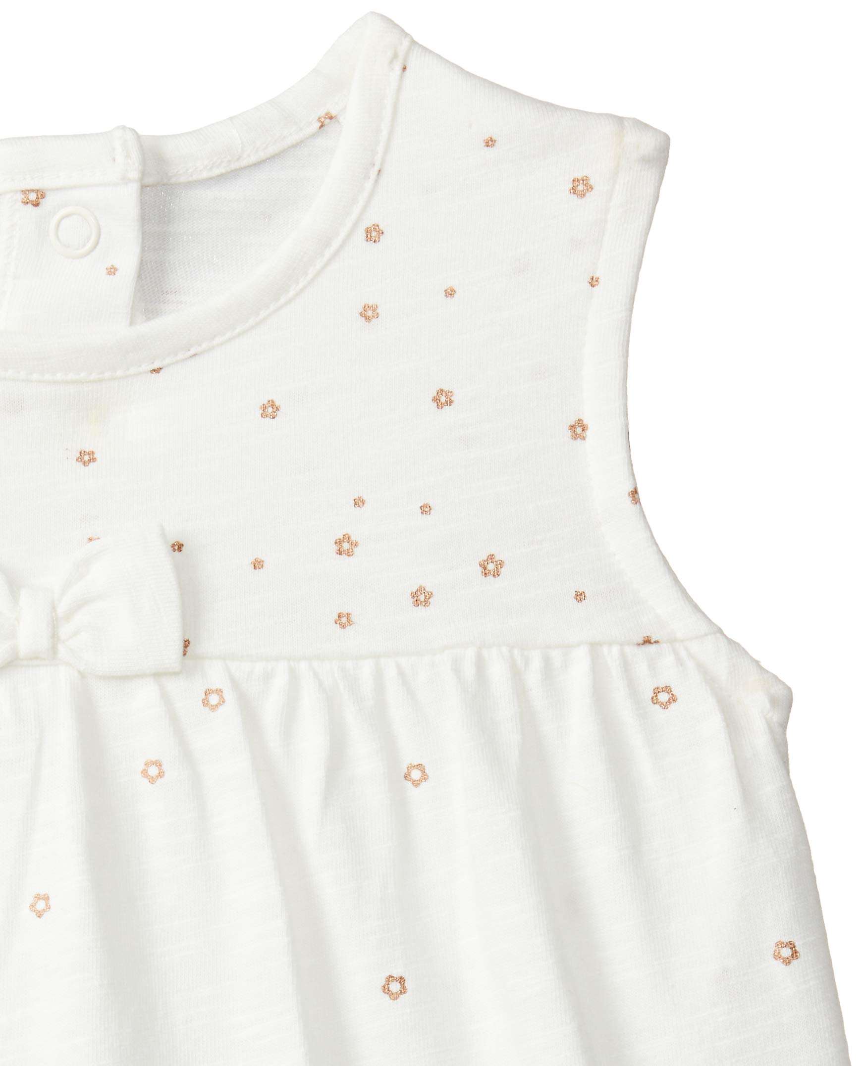 Mothercare Baby Girls Rompers (Pack of 1), Off-White, 12-18M 2