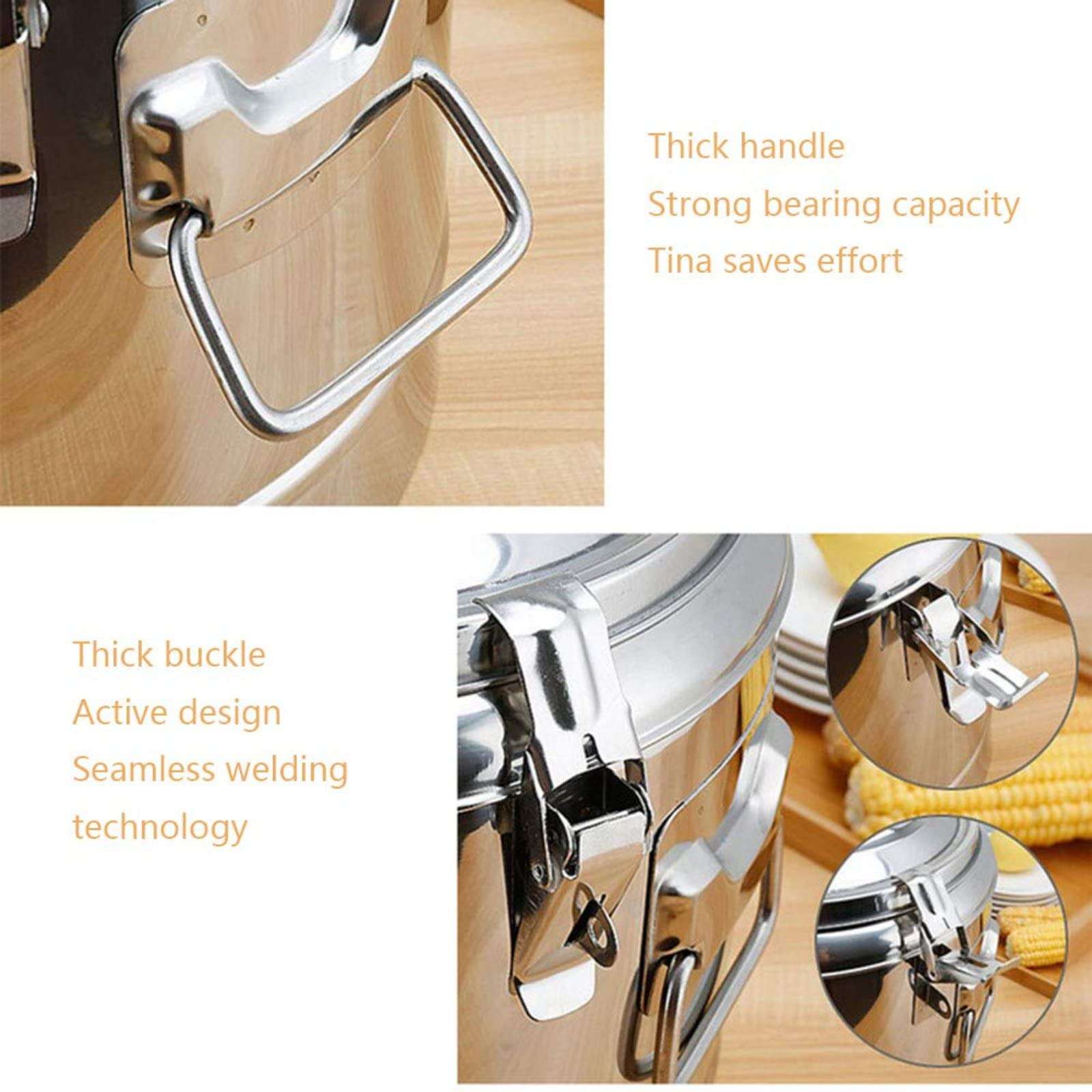 Stainless Steel Insulation Barrel, Insulated Beverage Dispenser, Stainless Steel Thermos Container with Spigot, Hot and Cold Insulation for Tea, Water, Coffee, Iced Drinks 4