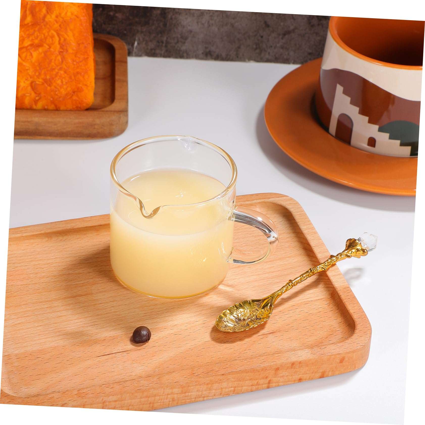 STOBAZA 3sets Coffee Cup Clear Espresso Cups Espresso Measuring Cup Cold Brew Syrup Dispenser Milk Tea Coffee Syrup Bottle Espresso Pour Cup Milk Frothing Pitcher Oil Dispenser Spout 2pcs*3 5