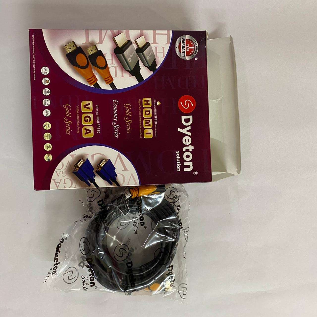 Dyeton solution | Ultimate HIGH SPEED with Ethernet |Triple shielded wire | HDMI High-Definition Multimedia (5 M) 5