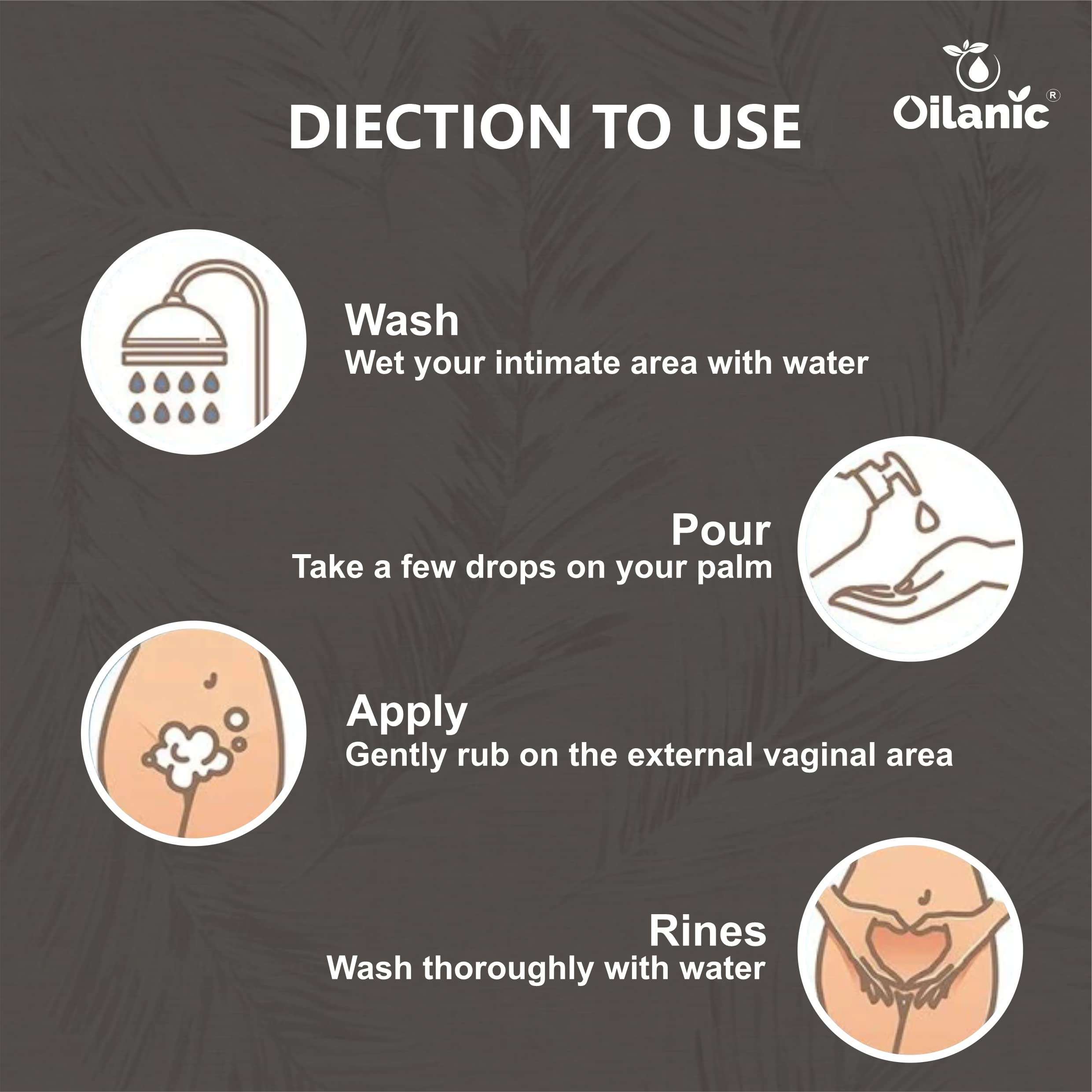 Oilanic Natural Men's Intimate Wash with Haldi Chandan Extract (Pack of 4, Each 150 ml)|pH-Balanced Hygiene Wash for Daily Freshness and Odor Control Gentle Cleanser for Sensitive Skin Chemical free 5