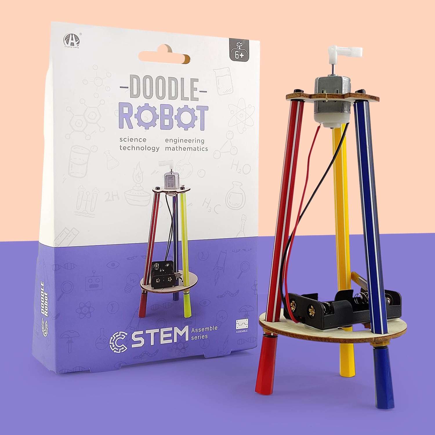 NHR Stem Educational Kit, Wooden Construction Set (STEM Doodle Robot) 6