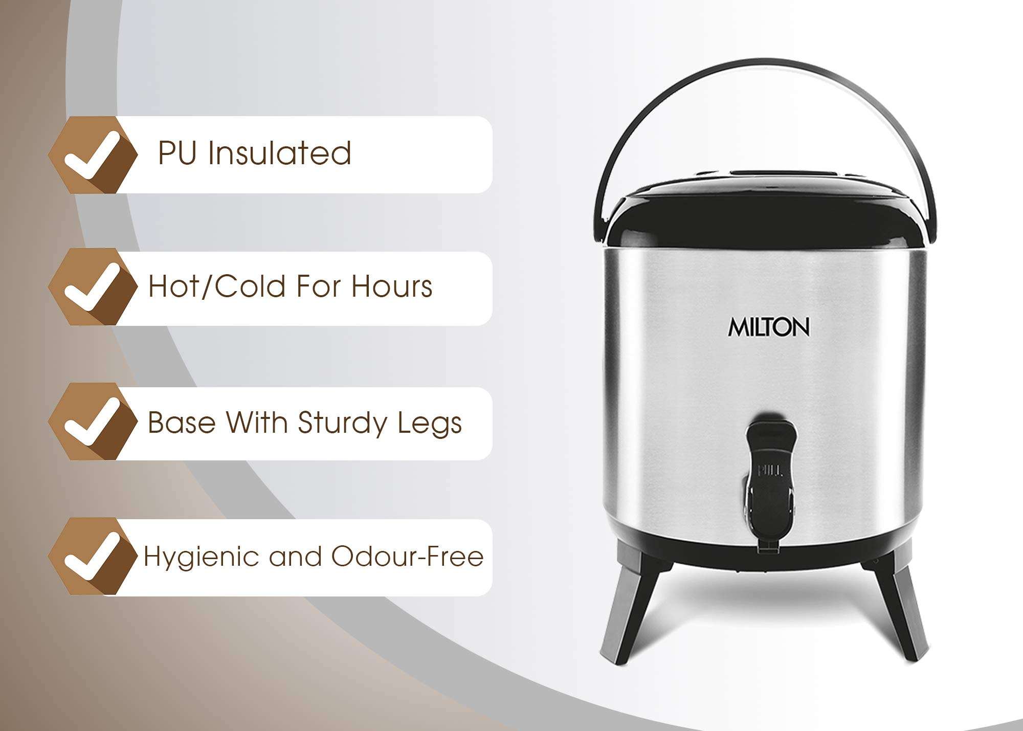 Milton Stellar 6 Thermosteel Water Jug, 5.7 litres, Steelplain 4