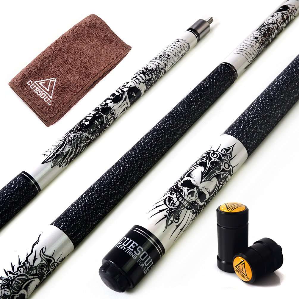 CUESOUL Rockin Series 58" 21oz Maple Pool Cue Stick Set with Joint Protector/Shaft Protector and Cue Towel G407 1