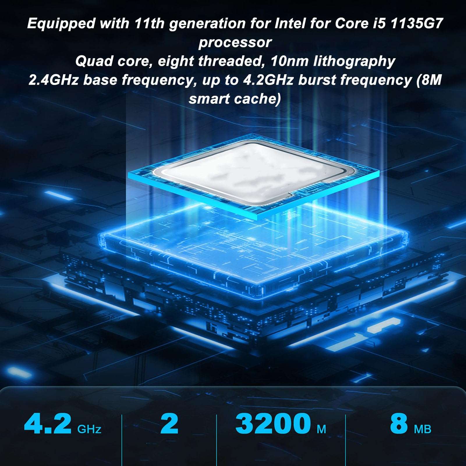 Gugxiom Mini Gaming PC, for Win 11 Pro Micro Computer, I5 1135G7 CPU Mini PC, Quad Core Eight Thread, Heat Dissipation, for Entertainment, Games, Office, Education (US Plug 0G Barebone) 5