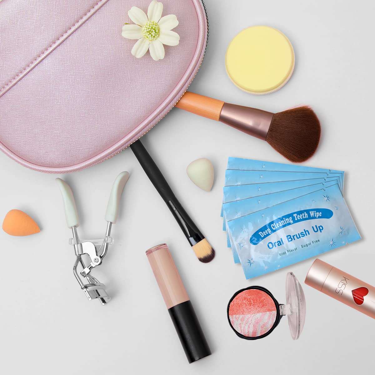 50pcs Finger Teeth Wipes Oral Brush Ups Disposable Dental Deeping Cleaning Fresh Breath Mint Flavour 6