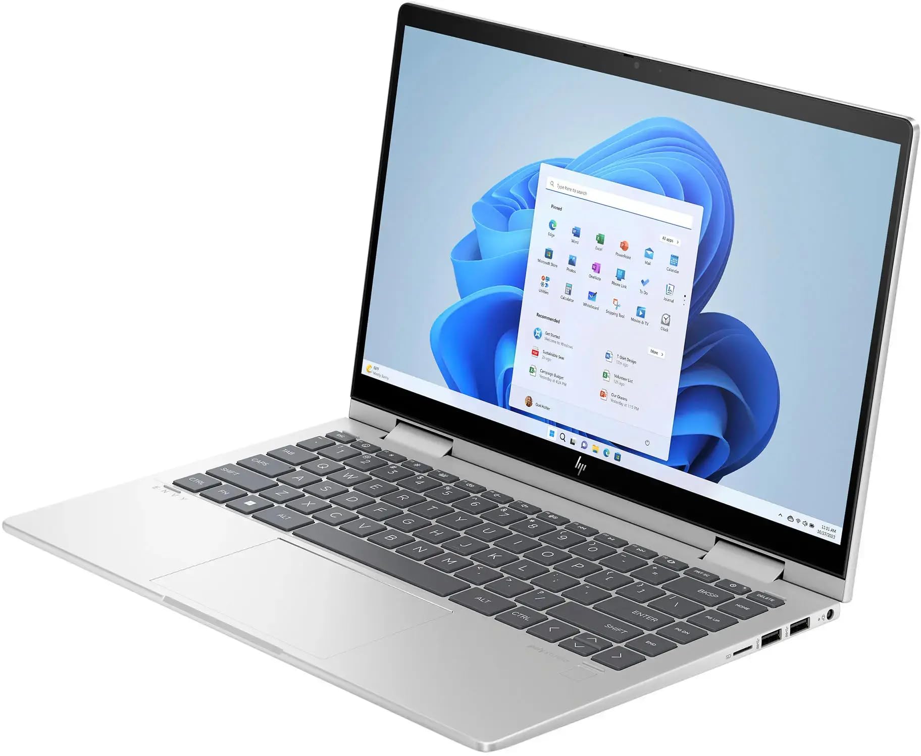 HP Envy x360 2-in-1 Laptop 2024, 14" FHD IPS Touchscreen, Intel 5 120U 10-Core, Intel Graphics, 8GB DDR4 2TB SSD, Backlit Keyboard, Fingerprint, Wi-Fi 6E, Card Reader, Win10 Pro, COU 32GB USB 3