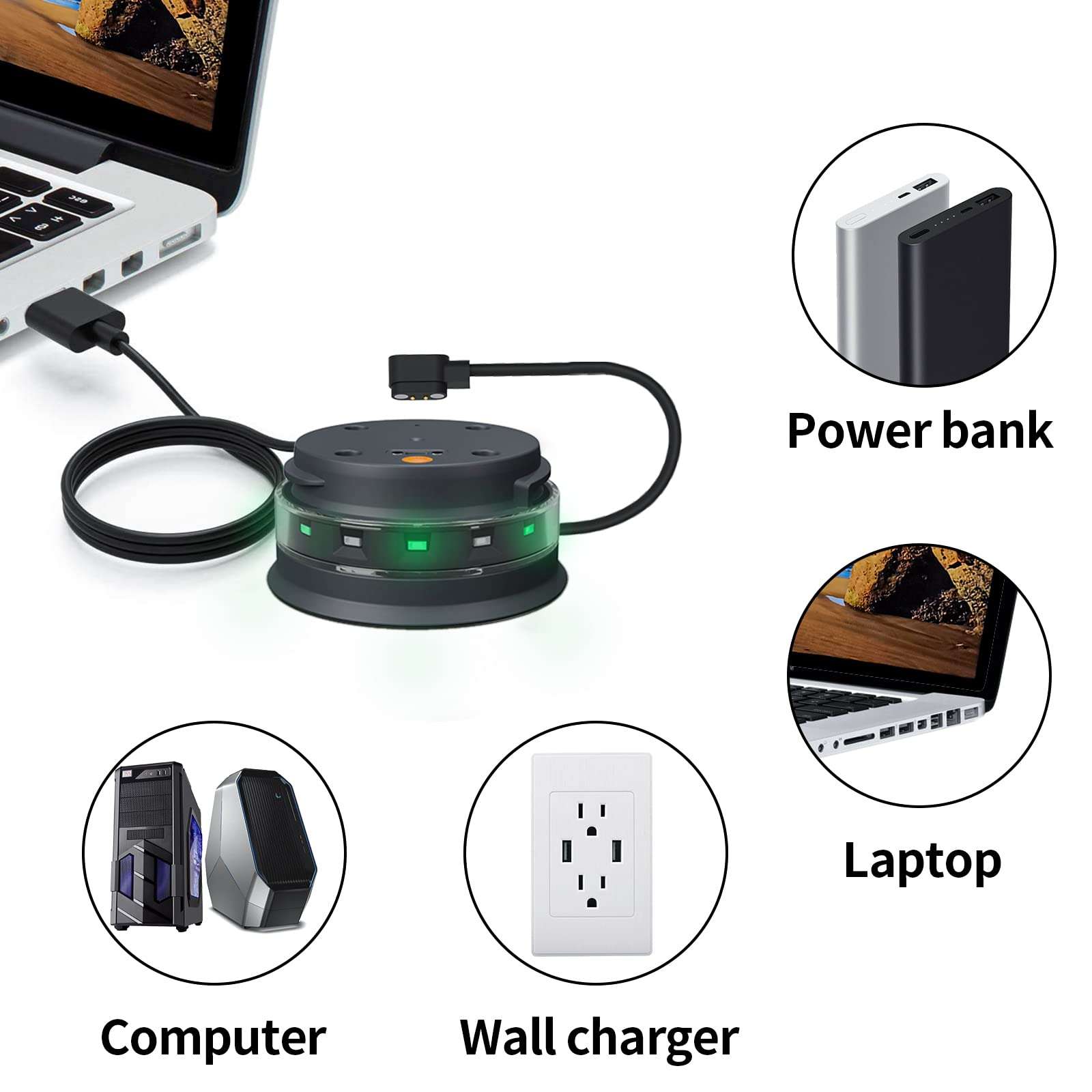 FitTurn 2 Pack Charger for HidrateSpark PRO Smartest Water Bottle Charging Cable, Replacement USB Charger Cable Dock for Hidrate Spark PRO Steel/Tumbler Stainless Steel Smart Bottle Accessories 5