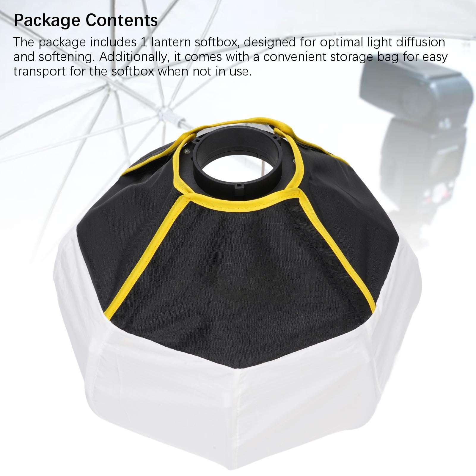 Lantern Softbox Soft Light Modifier, 12 Inch Softbox with Bowens Mount, Quick Release 270 Degree Omnidirectional Light Diffuser Modifier for COB LED Video Studio Light 6