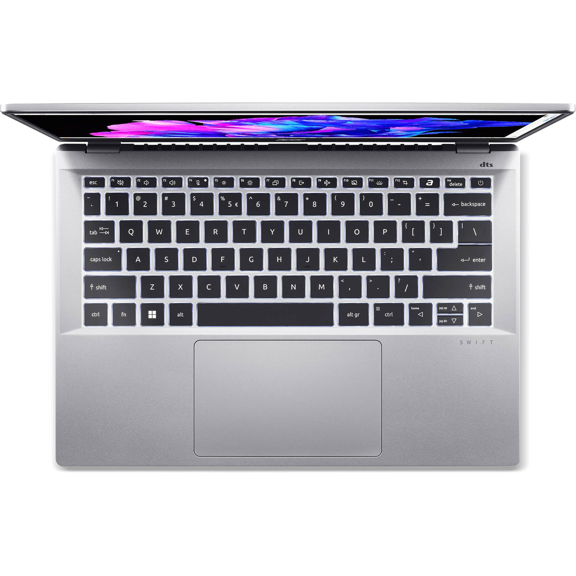 acer Swift Go 14 Laptop, Intel 16-Core Ultra 7 155H, 14"" 2.8K IPS Display, Intel Arc Graphics, 16GB LPDDR5 1TB SSD, Backlit KB, Fingerprint, Thunderbolt 4, WiFi 6E, HDMI 2.1, Win11 Home, Pure Silver 4