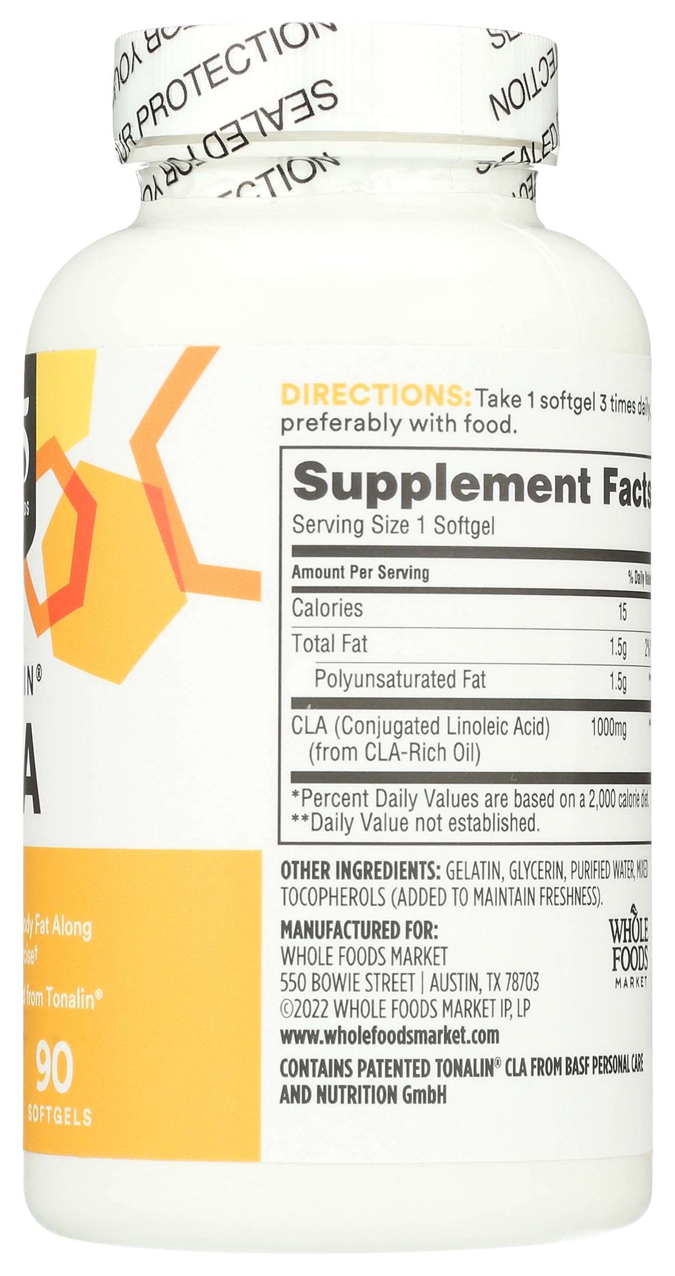 365 by Whole Foods Market, Tonalin Cla 1300Mg, 90 Softgels 6