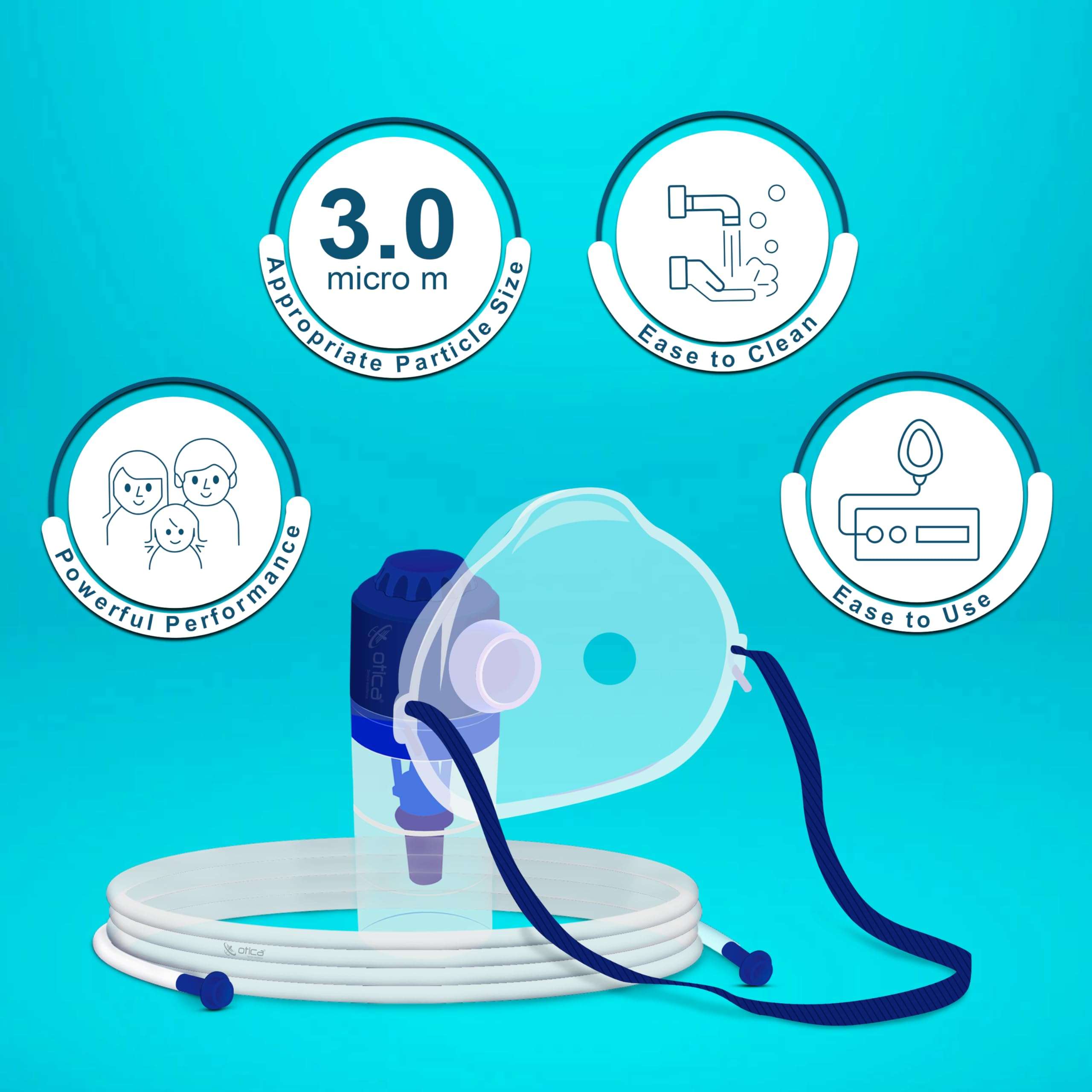 OTICA Nebulizer Mask set for kid & Adults(Flow Adjutsable) 5