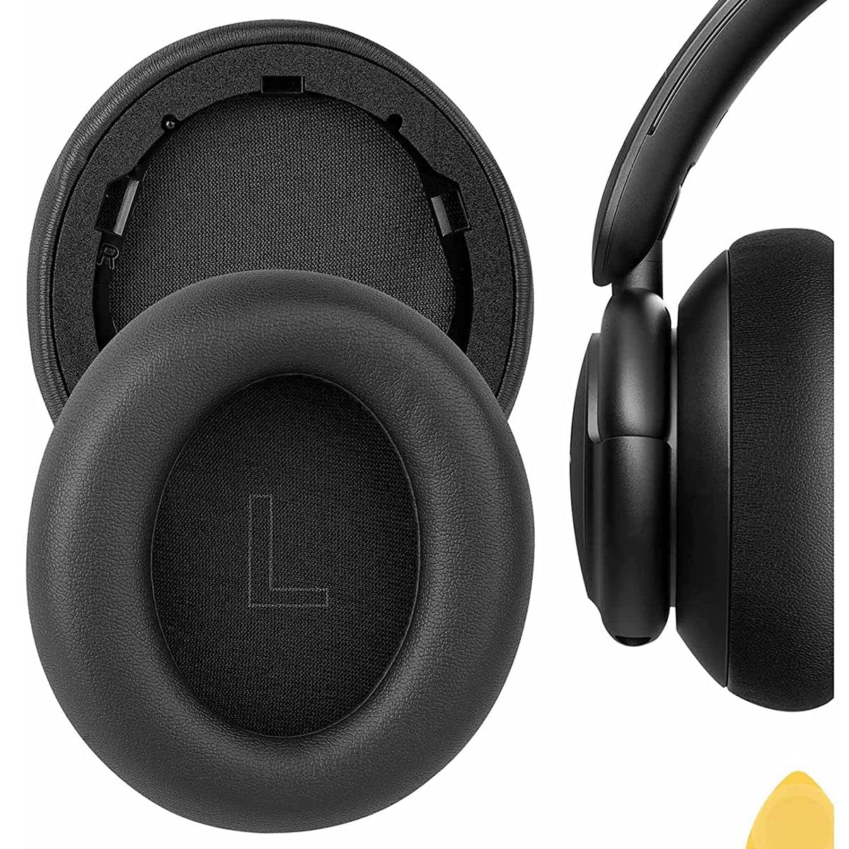 Kqcibz Replacement Ear Pads Q30/Q35 Protein Leather Headphones Earpads(Black), 500294807A2 4