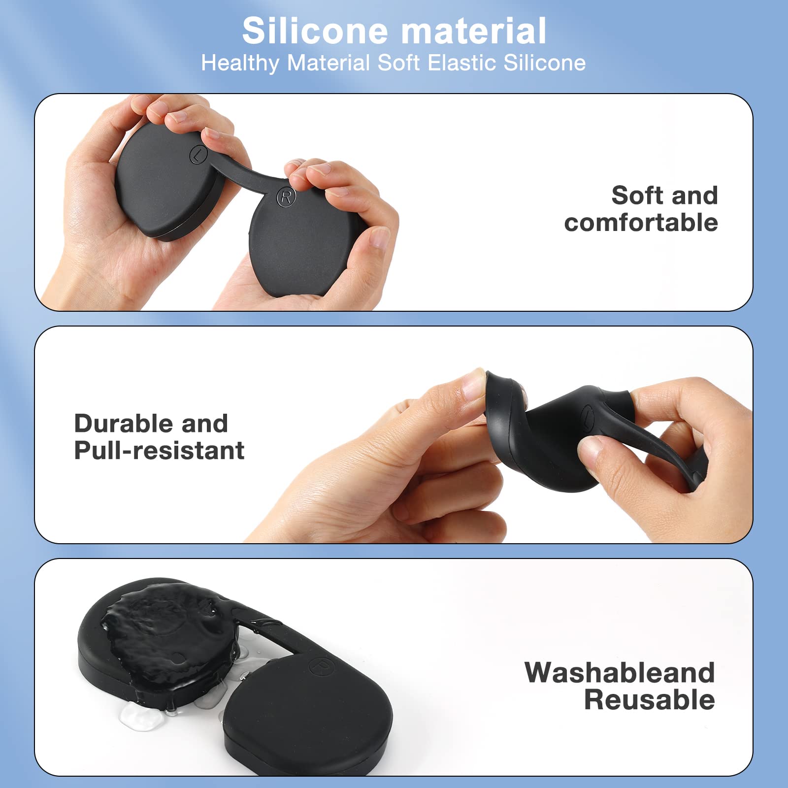 KUNSLUCK PS VR2 Accessories Kit, Lens Protector Cover for PS VR2 Headset & 2-in-1 Type-C Charging Cable for PS VR2 Controllers, PS VR2 Gaming Accessories kit 6