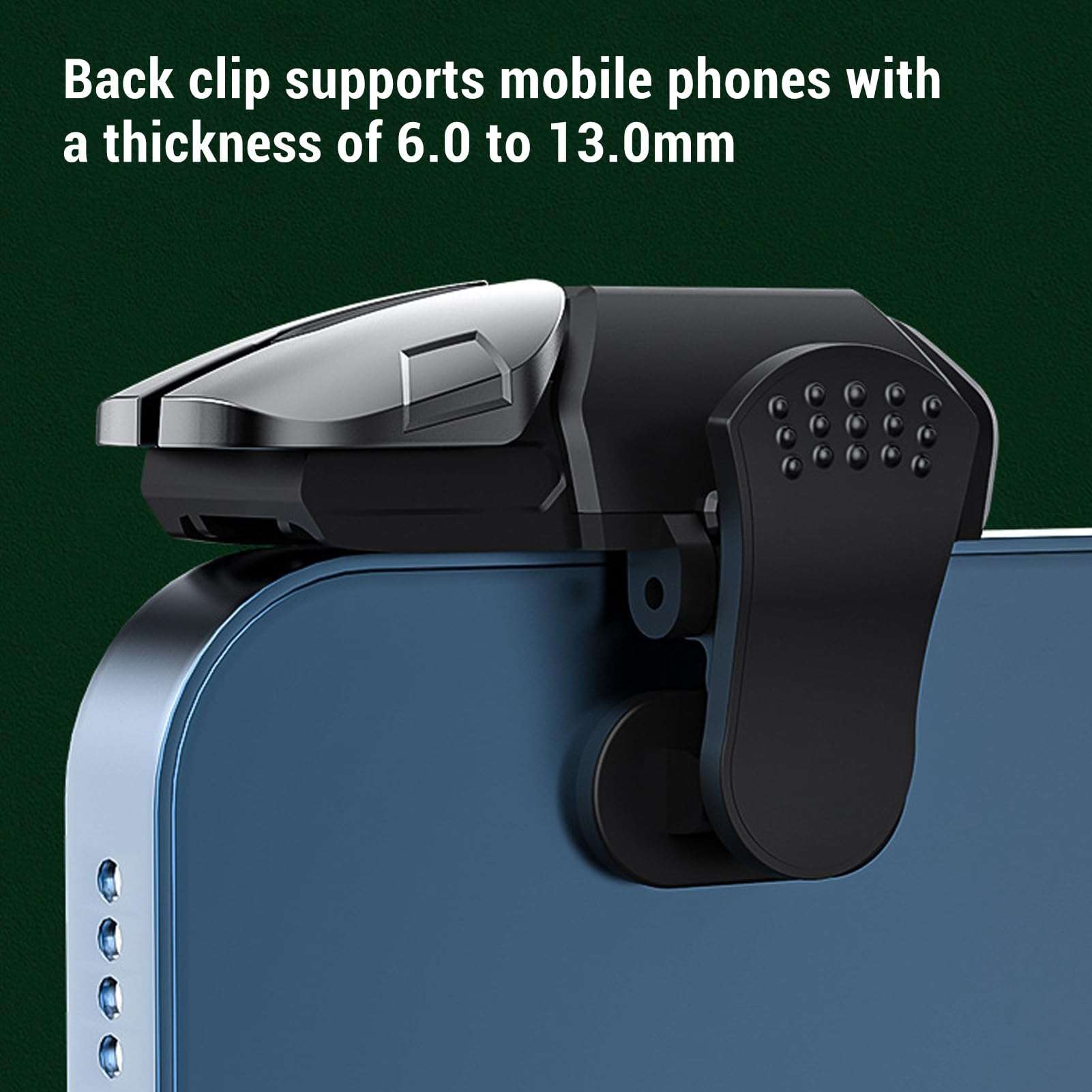 Mobile Game Controllers, 6 Trigger Smart Phone Game Controller with Ergonomic Design Comfortable Game Handle Clip Type Game Controller Button for Cell Phone Game 3