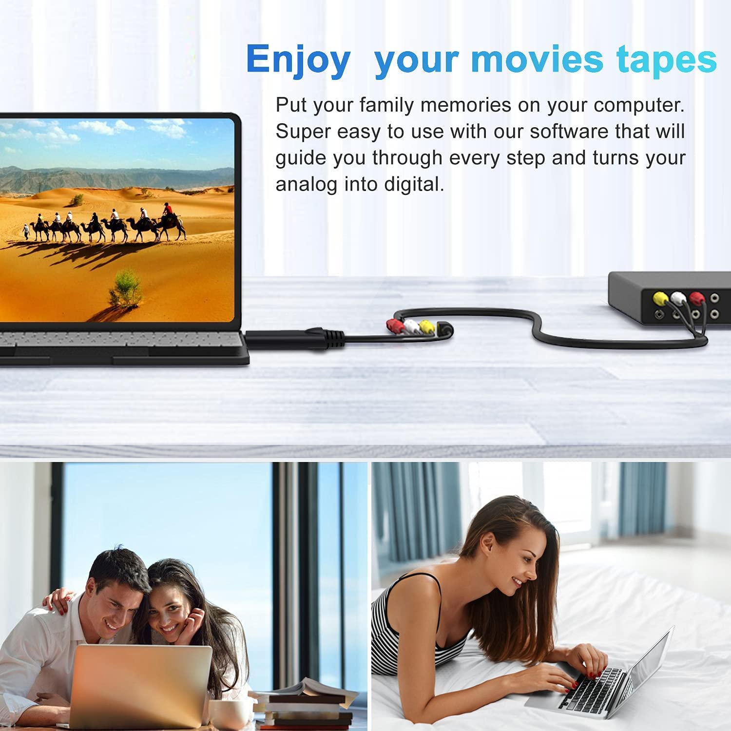 MyGica Capit USB 2.0 Audio/Video Converter, Video Capture Card Digitizes Video, VHS to Digital Converter, from Any Analog Source Including VCR, VHS, DVD 3