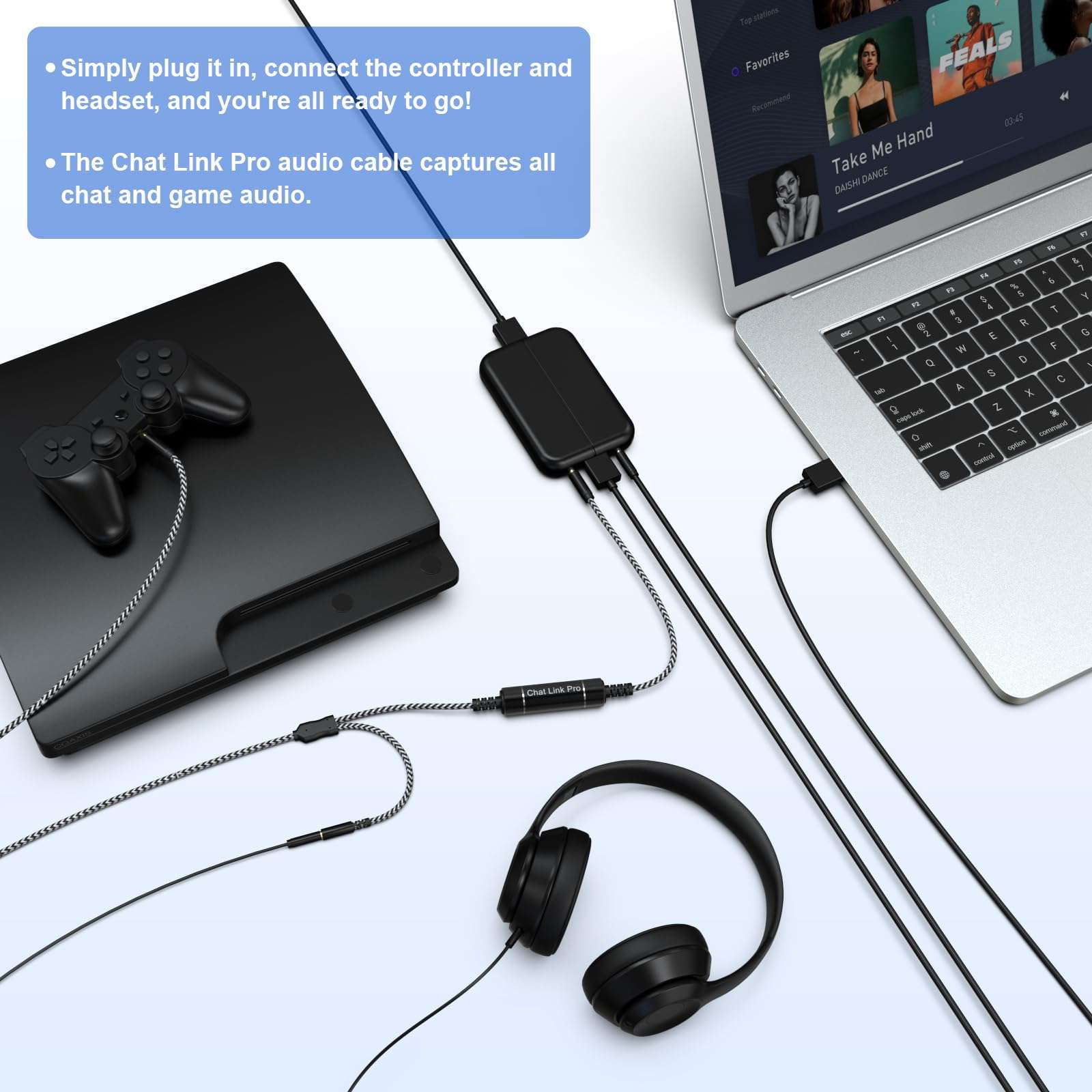 Arzweyk Replacement Chat Link Pro Cable Cord with in-line Isolator Compatible with Elgato HD60, HD60 S, HD60 S+, HD60 Pro, 4K60 S+/Pro/Pro MK.2 Capture Card for PS5, PS4, Nintendo Switch, Xbox One 6