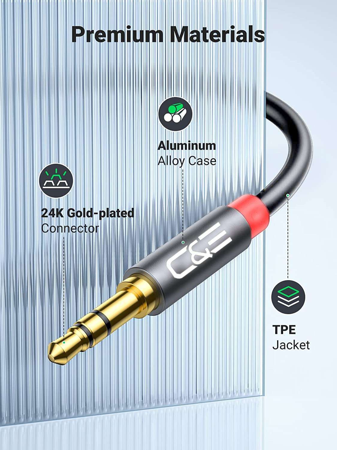 3.5mm Aux Headphone Extension Cable 10 Feet (3 Meters) 3.5mm Male to Female Stereo Audio Extension Cable 10ft (3M) for Car, Stereo, iPhone, Smartphone or Any Audio Device CNE414725 4