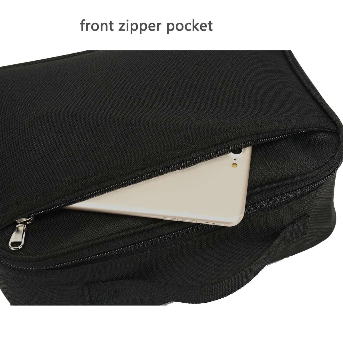 FlowFly Kids Lunch box Insulated Soft Bag Mini Cooler Back to School Thermal Meal Tote Kit for Girls, Boys, Black 6