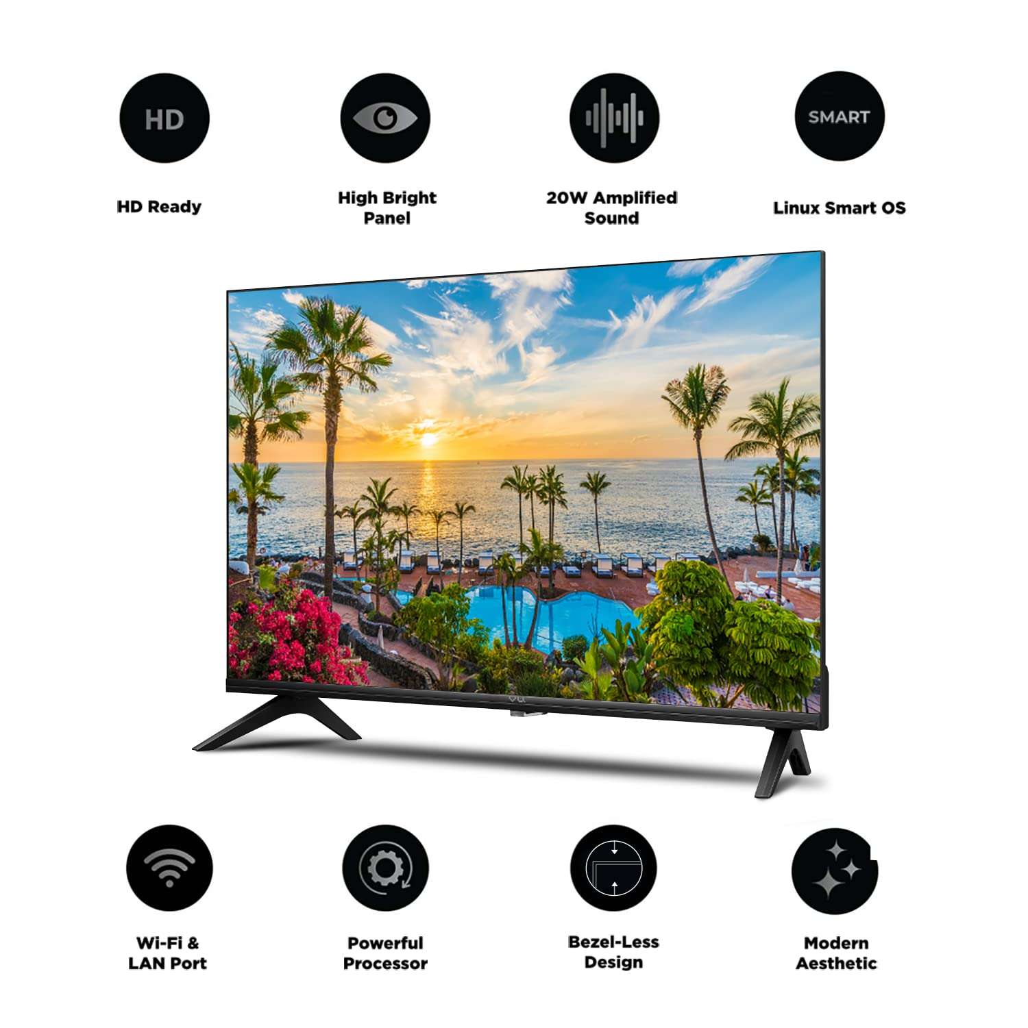 Vu 80 cm (32 inches) Premium Series HD Ready Smart LED TV 32UA (Black) 2
