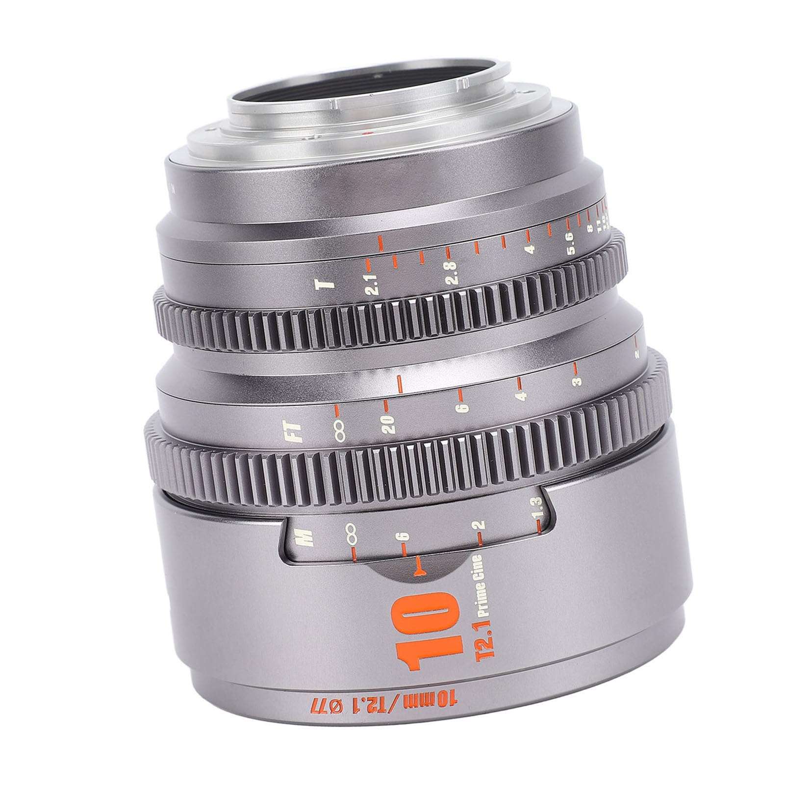 T2.1 Cine Lens for E Mount Cameras, 10mm APS C 260 Deg Ultra Long Focus Large Aperture E Mount Cameras Camera Lens for FS Series for Portraiture Street Photography (Gray) 4