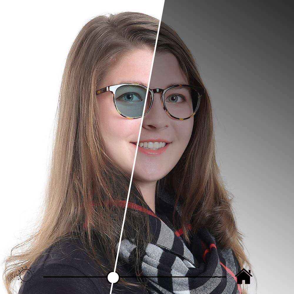 YEIN Blue Light Blocking Glasses, Spring Hinge Photochromic Gray Sunglasses, Anti Eyestrain, Computer Reading Glasses, Gaming Glasses, TV Glasses for Women Men, Anti Glare 5