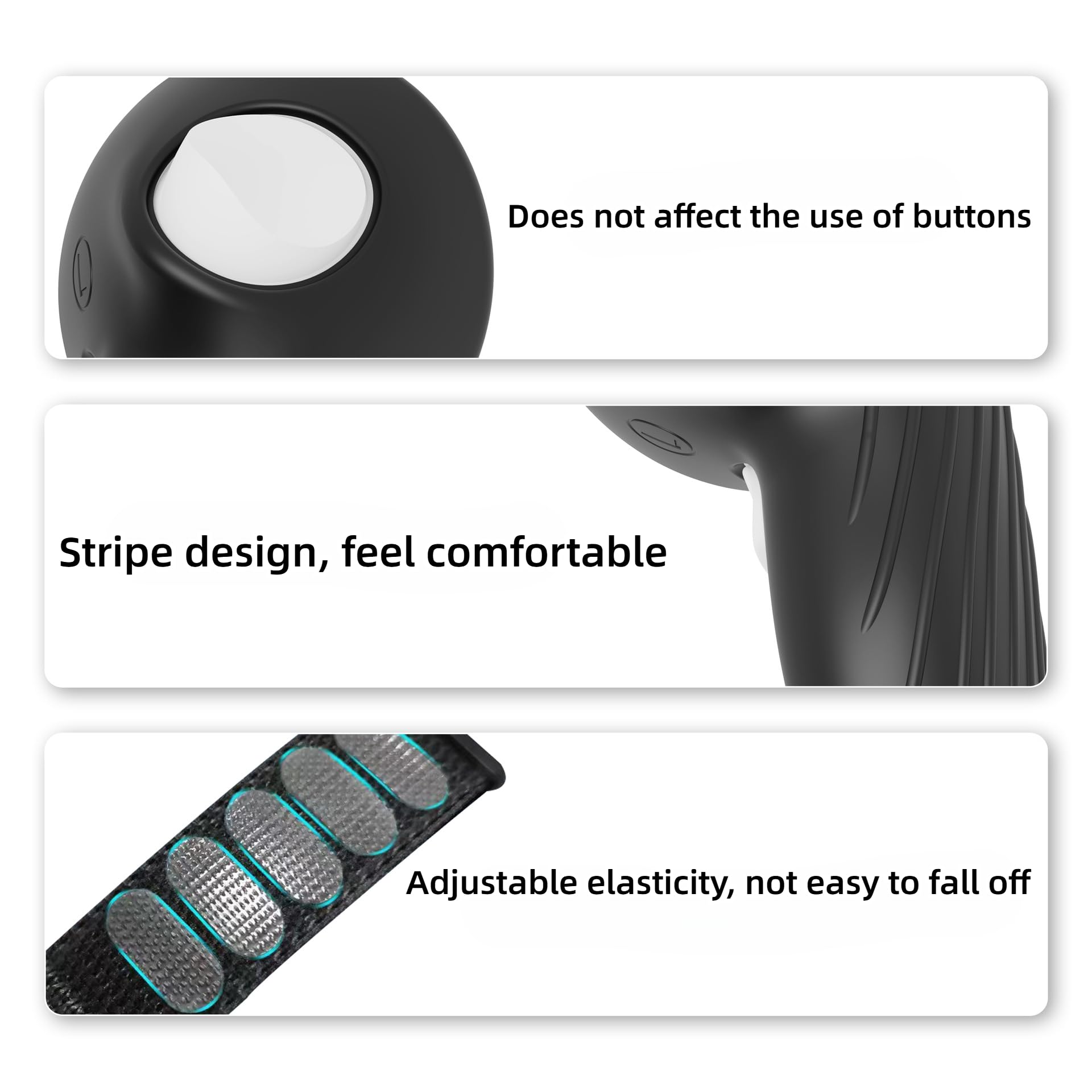 Gaming Console Silicone Grip Case for Pico4 Ultra, VR Gaming Drop Protection Case Elastic Cord (Translucent White) 6