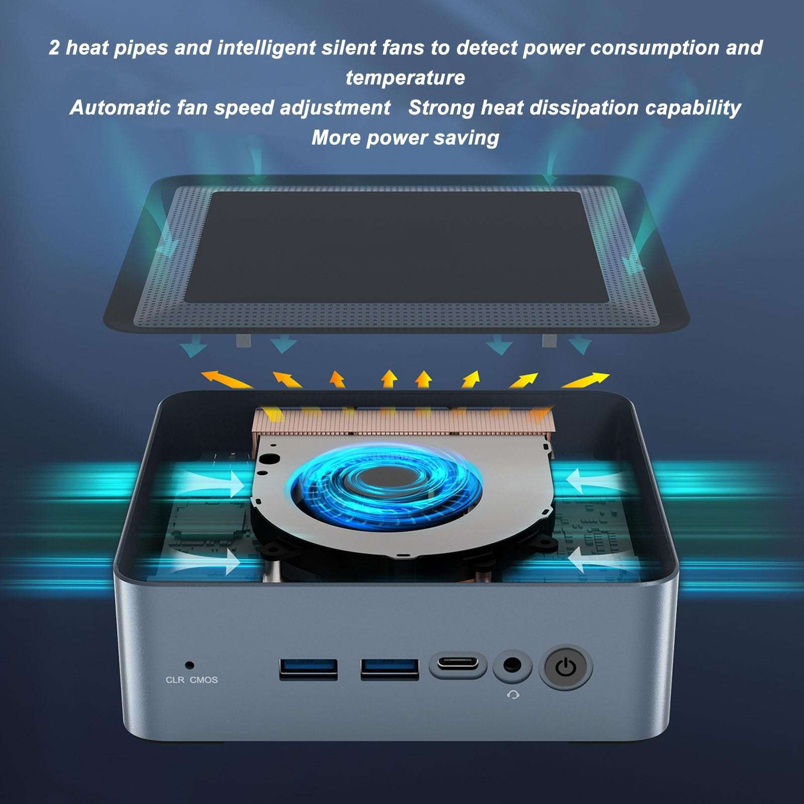 Gugxiom Mini Gaming PC, for Win 11 Pro Micro Computer, I5 1135G7 CPU Mini PC, Quad Core Eight Thread, Heat Dissipation, for Entertainment, Games, Office, Education (US Plug 0G Barebone) 6