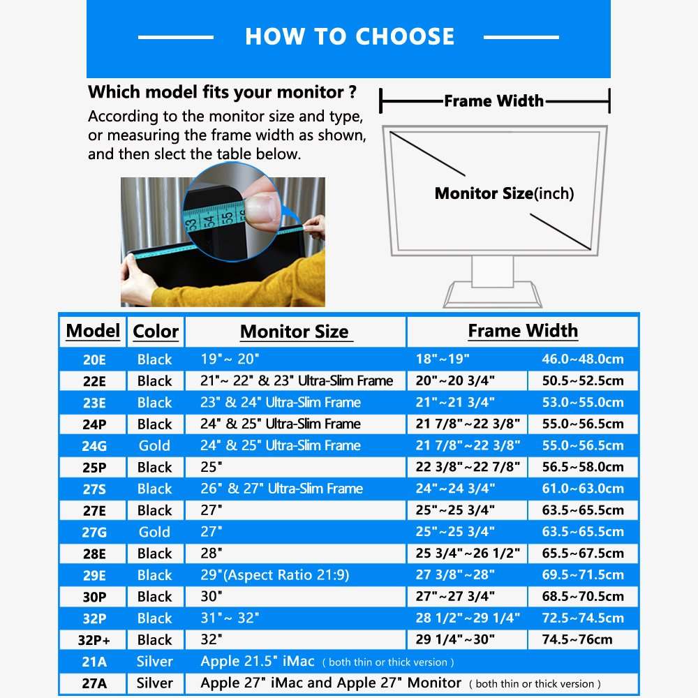 iLooker 27E 27 inch LCD LED Video Monitor Hood Sunshade Sunhood for Dell HP Viewsonic Philips Samsung LG EIZO NEC ASUS ACER BENQ AOC Lenovo and Fits Monitor Frame Width 635-655mm 3