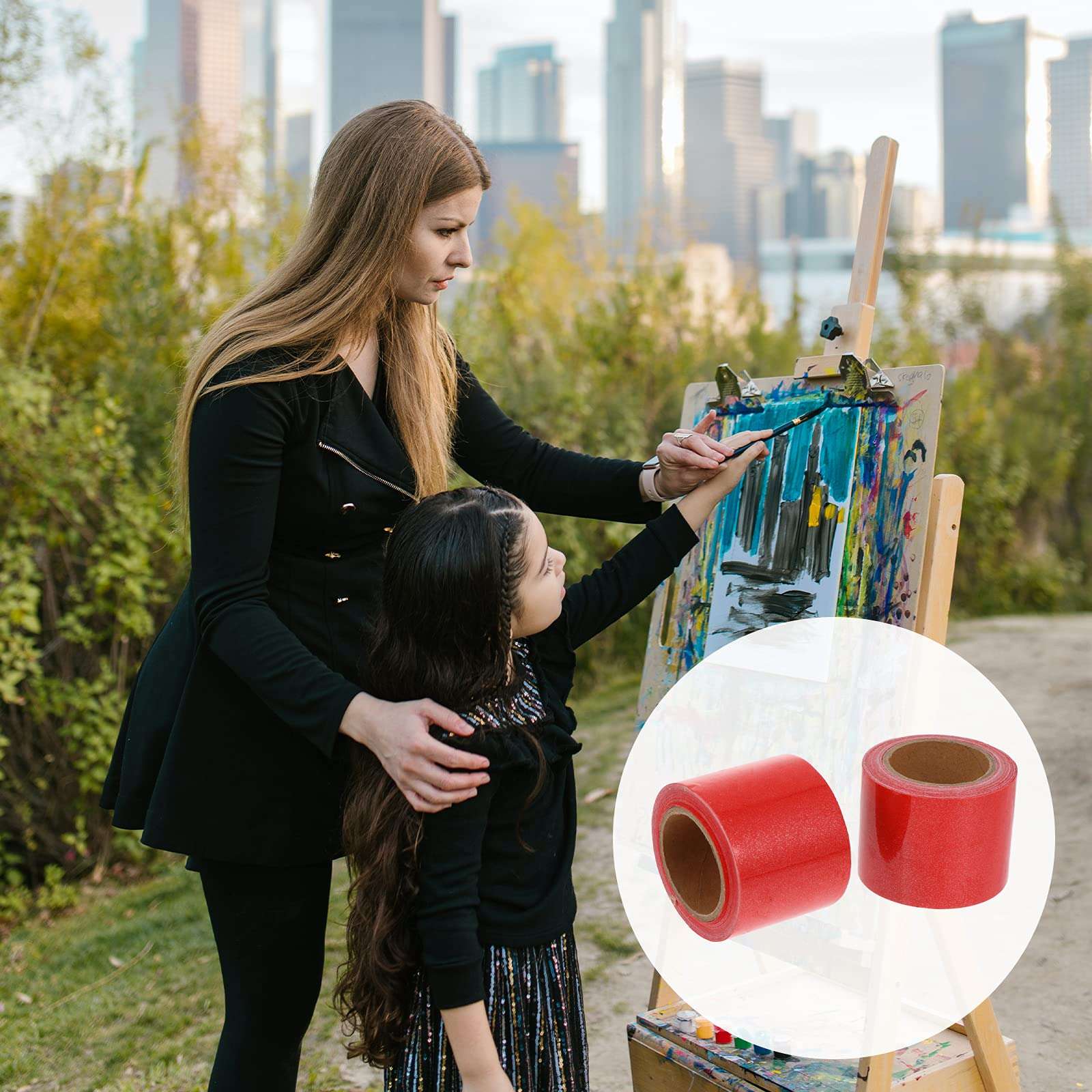 2 rolls of Whiteboard Border Stickers Anti- collision Glass Waistline Stickers 6