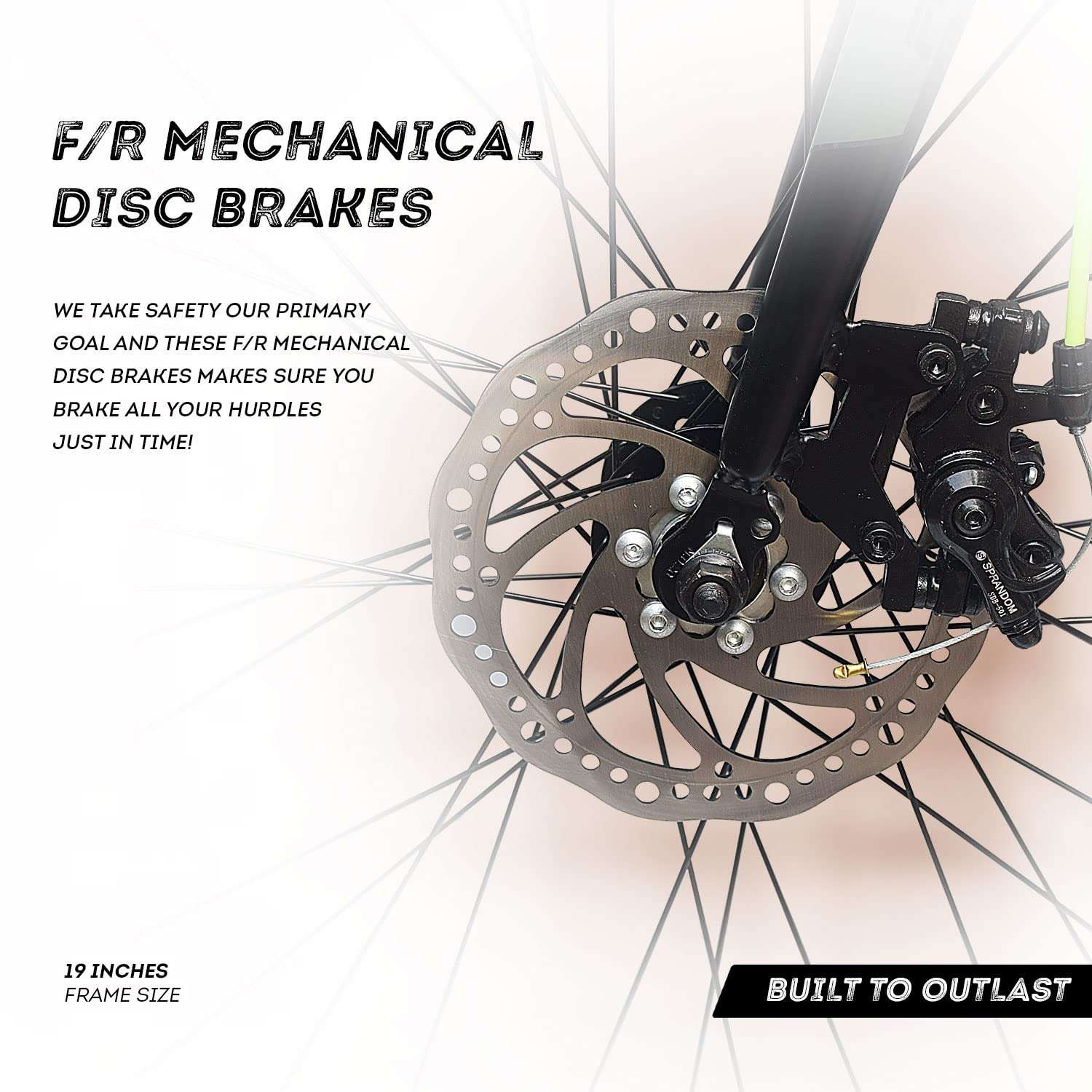 VECTOR 91 Men's Wanderer 700C Single Speed, 18.5 Inches Steel Frame, Hybrid Bike/Bicycle (Red & Black, Ideal For: 12+ Years , Brake: Disc) 5