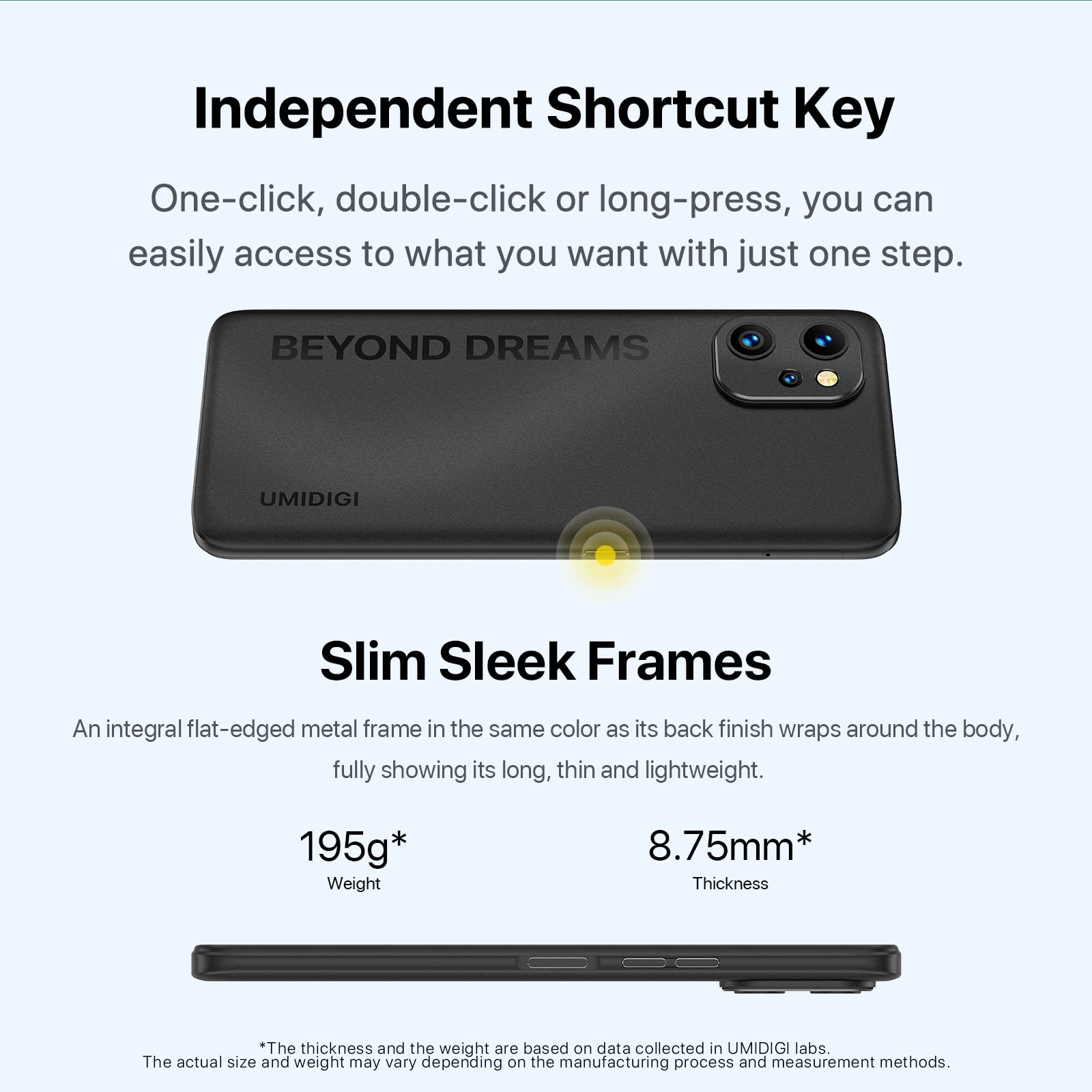 UMIDIGI F3 (8GB+128GB) Unlocked Cell Phone, NFC, Android11, 6.7inch HD Full Screen, 5150mAh Battery, Smartphone with Sony 48MP AI Triple Camera, 18W Fast Charging, Dual SIM 6
