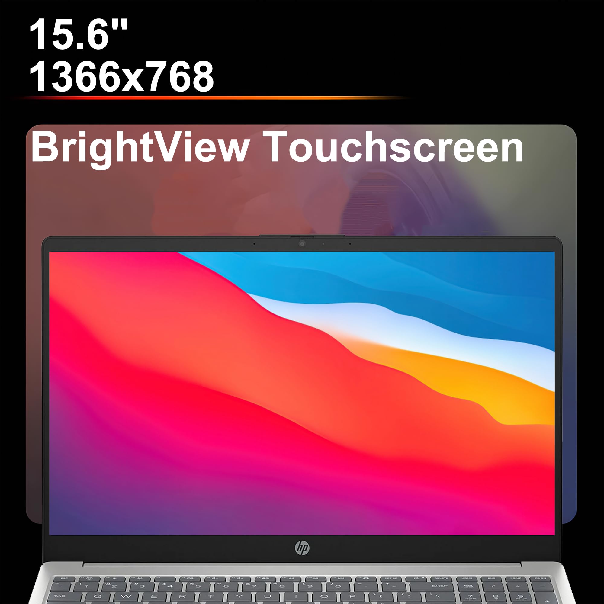 HP Business and Student Laptop 15.6" HD Anti-Glare Touchscreen Intel 6-core i3-1315U (Up to 4.5GHz) 16GB RAM 1TB SSD Type-C Privacy Camera Wi-Fi6 Fast Charging Long Battery Life Win11Pro ICP Hub 6