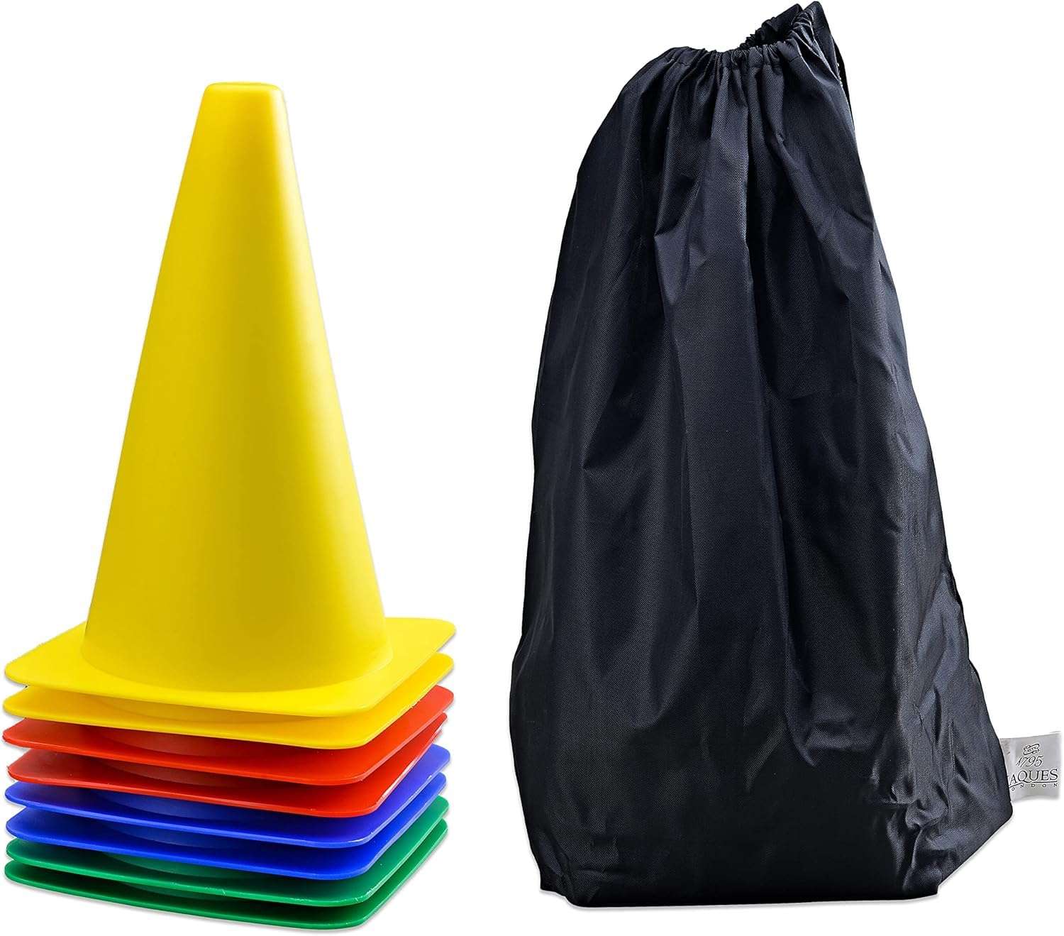 Protoner Training Cones Set of 12, Multi-Colour, with Carry Bag, 6-15 Inch (6"(Pack of 12)) 1