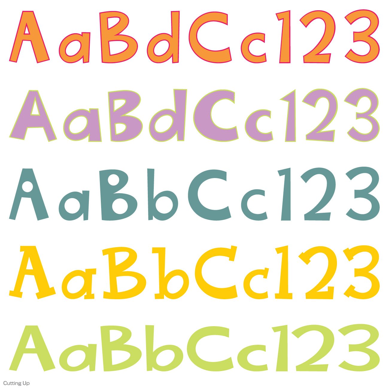 Cricut 29-0288 Cuttin' Up Font Cartridge 3