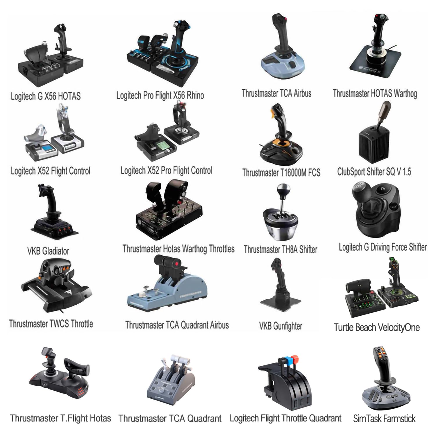 EG STARTS 2 Set Flight Sim Game Joystick Throttle & Hotas Chair Mounts Systems Compatible for Thrustmaster T.16000M FCS, SimTask Farmstick, Hotas Warthog, Logitech X52, X56 Chair Mount 6