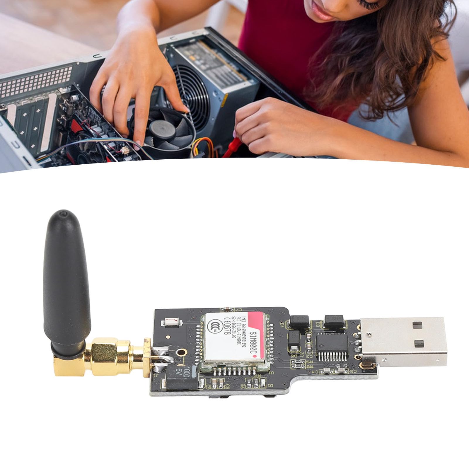 SIM800C USB to GSM Module,USB Communication Modem GSM GPRS 850, 900,1800,1900MHz,with Bluetooth Phone Voice SMS Data 4
