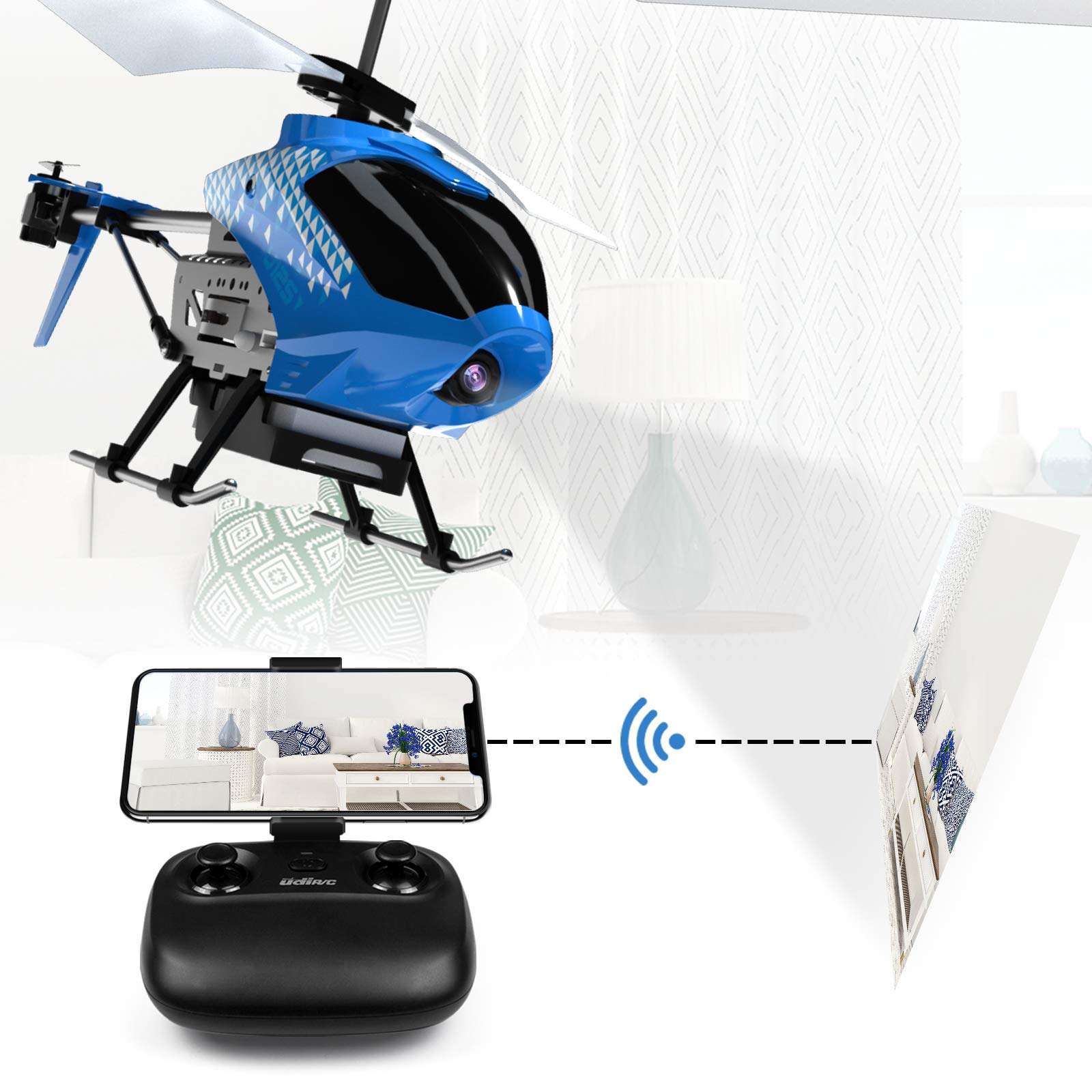 Cheerwing U12S Mini RC Helicopter with Camera Remote Control Helicopter for Kids and Adults 2