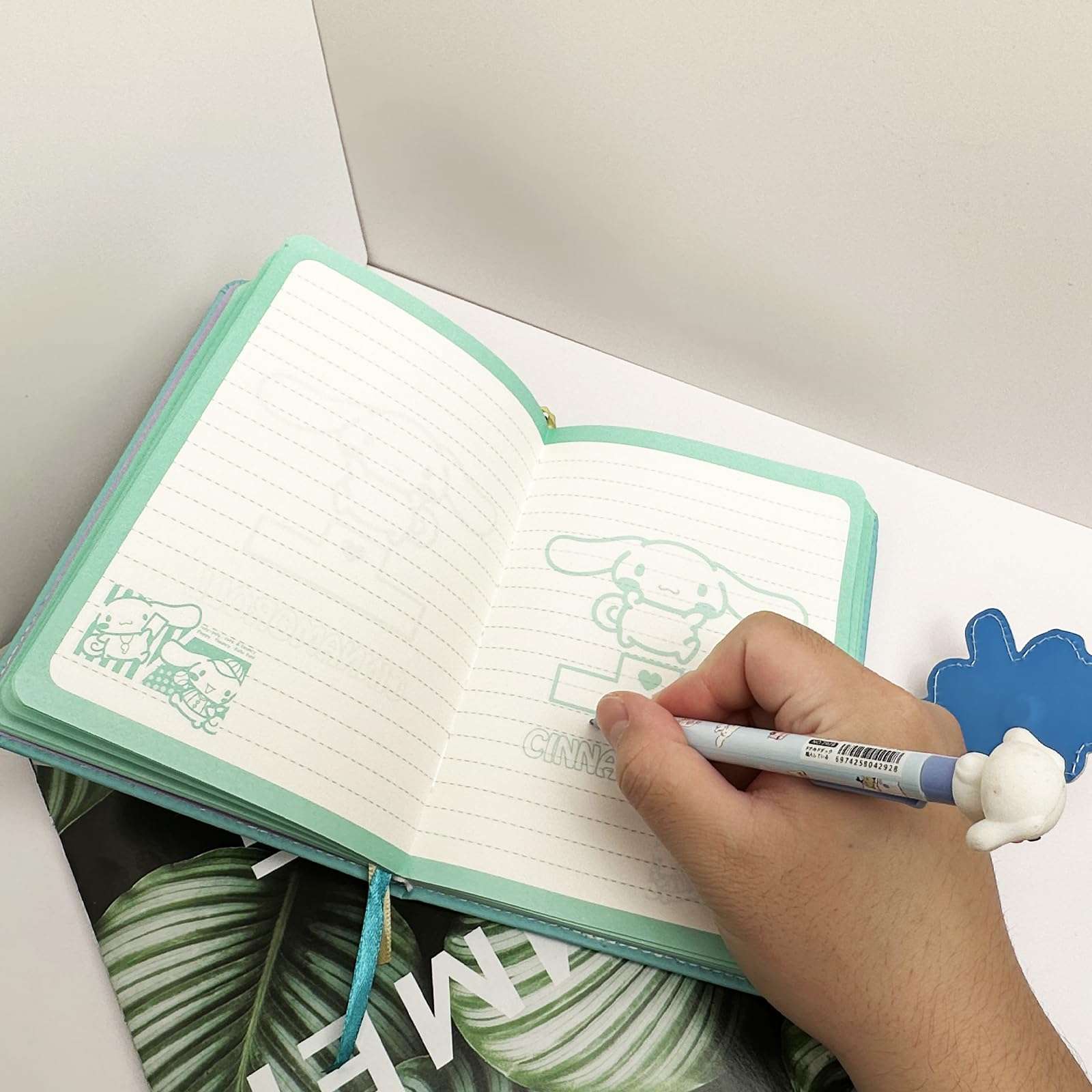 Cute White Dog Notebook Kit with a Badge Holder and Lanyard for Girls, Hardcover Notebook Stationery Gifts for Kids Students, Office School Supplies Planner 6