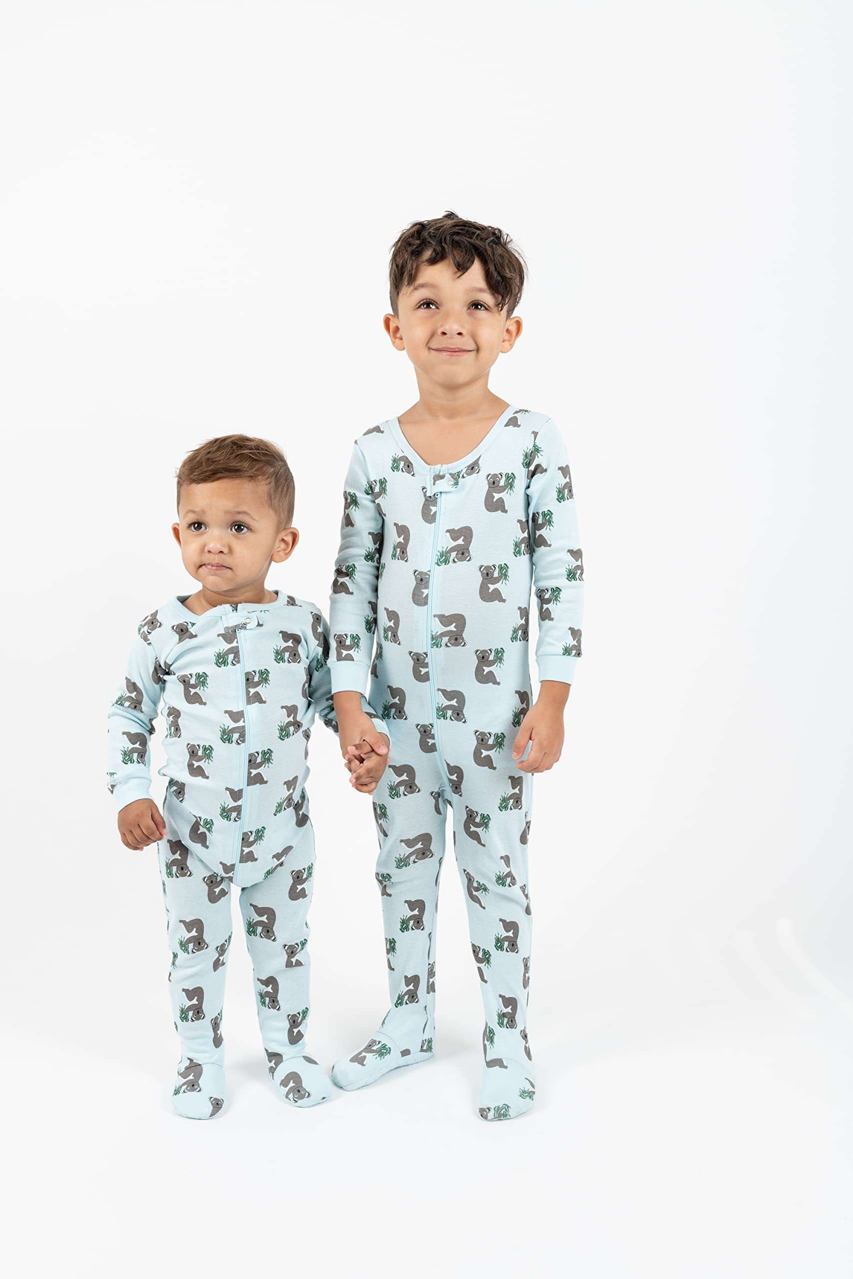 Leveret Kids & Toddler Footed Pajamas Boys Girls 100% Cotton Koala Blue (Size 0-3 Months) 2