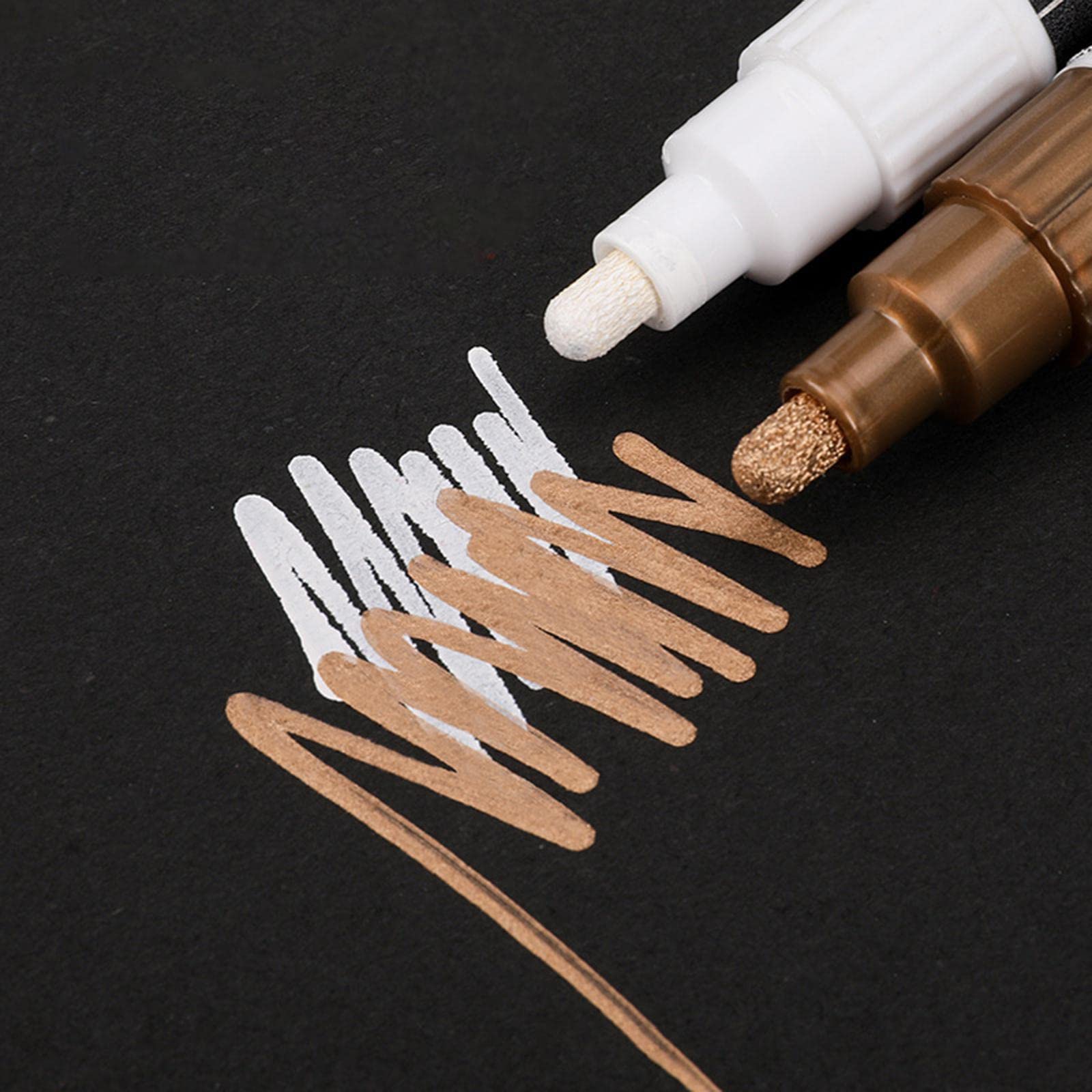 CALANDIS 5Pcs Metallic Marker Pens Paint Waterproof Oil Based for DIY Art Painting 3