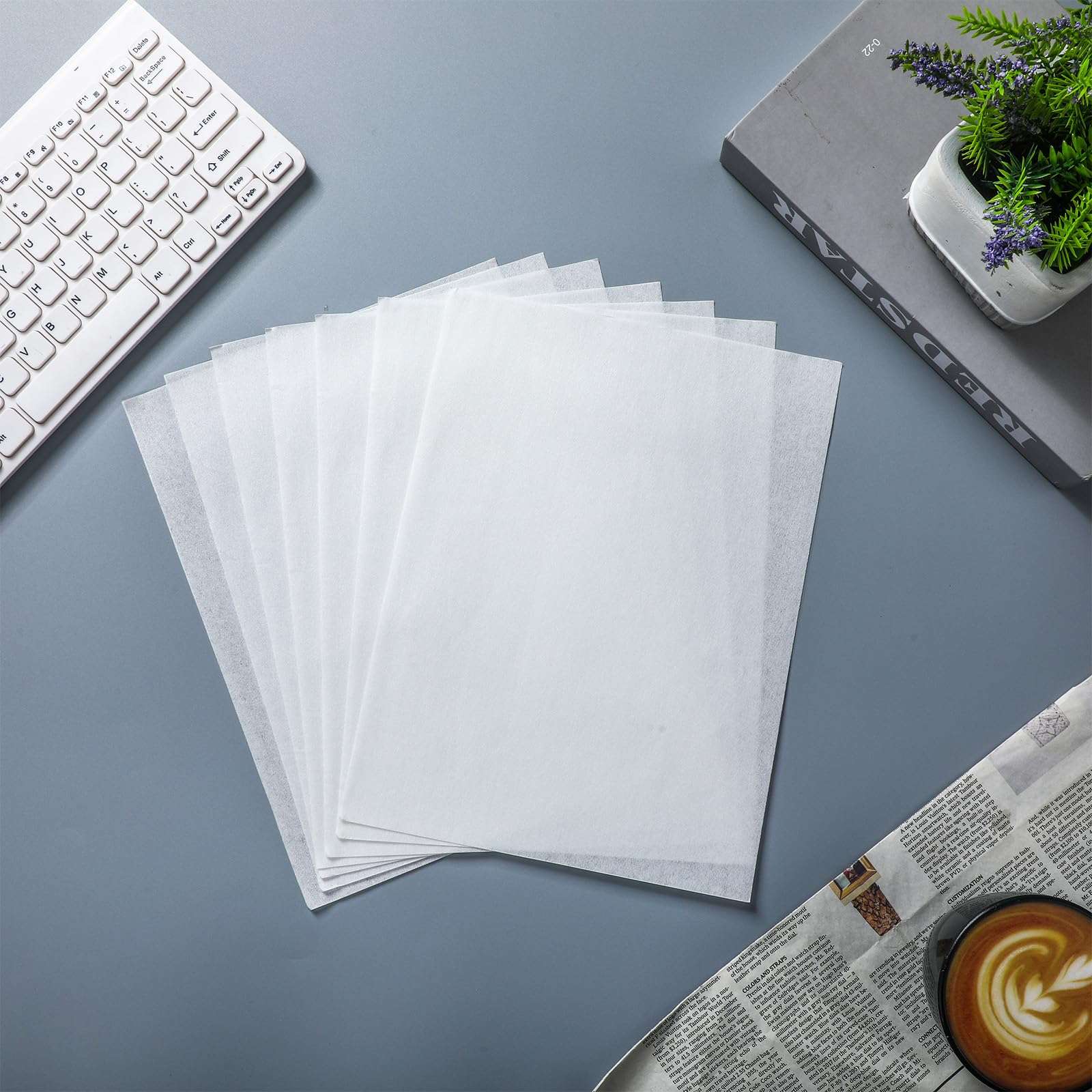 Fuyoooo 30 Pcs Printer Cleaning Sheet 8.5 x 11 Inch Scanner Cleaning Sheets Laser Printer Paper Shredder for Copier Fax Computer Scanner Printing 4