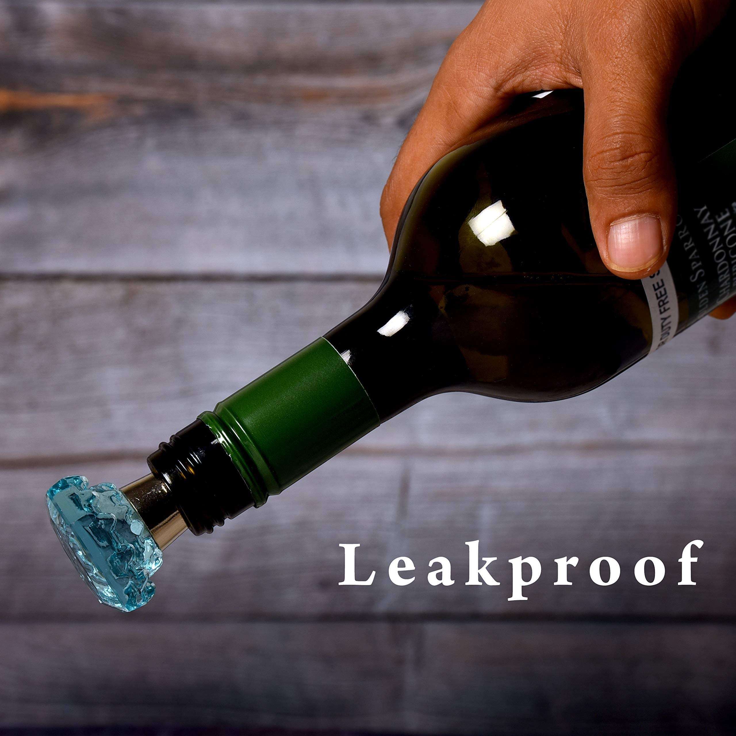 Indian-Shelf Bottle Cork | Wood Wine Stopper | Square Bottle Caps for Glass Bottle | Bar Set for Home | Wine Box for Gifting [Green, 1 Pack] 6